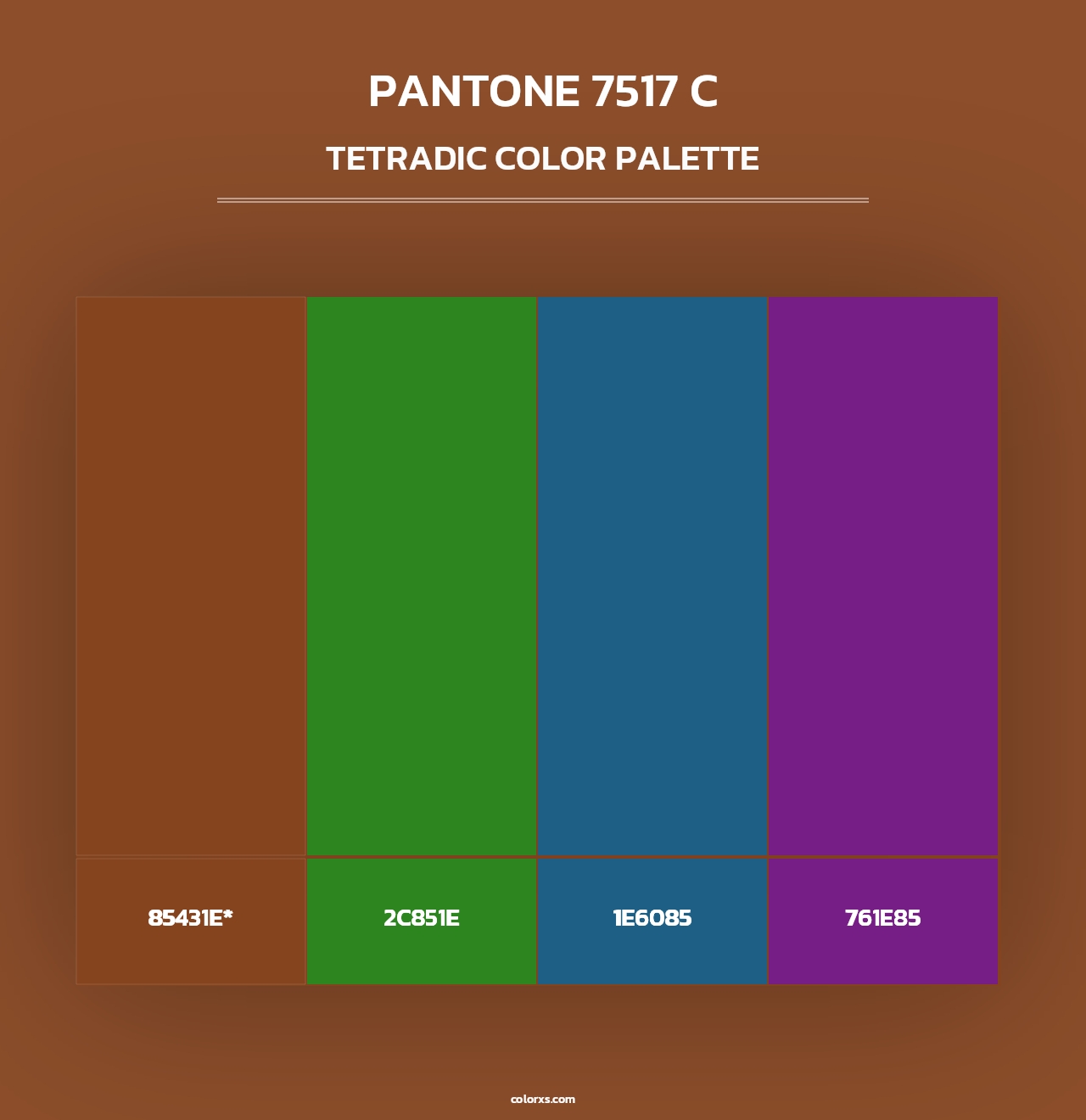 PANTONE 7517 C - Tetradic Color Palette