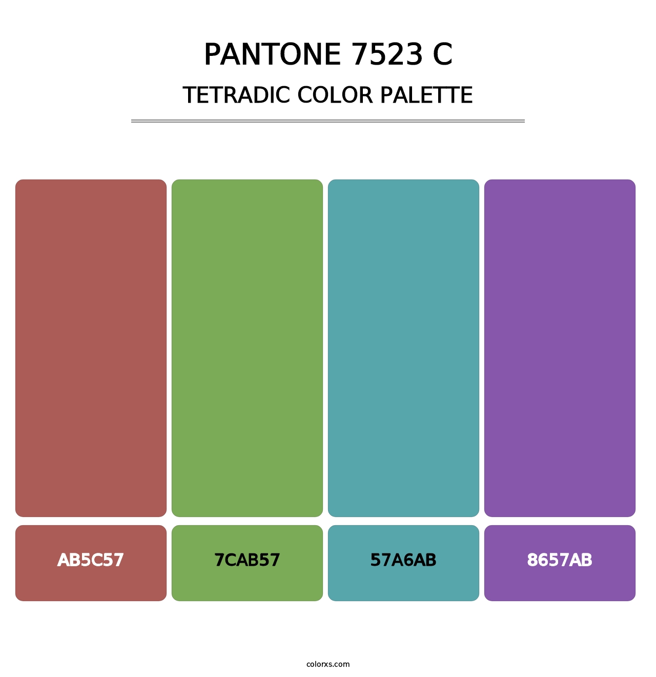 PANTONE 7523 C - Tetradic Color Palette