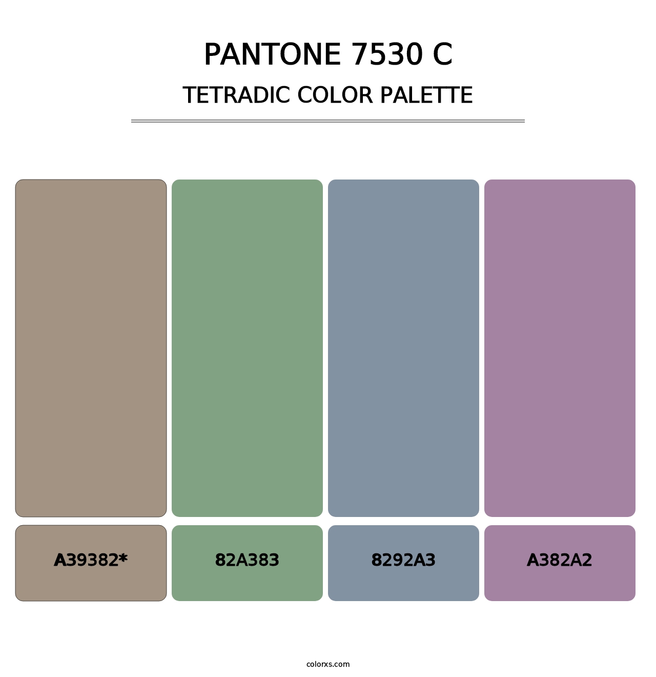 PANTONE 7530 C - Tetradic Color Palette