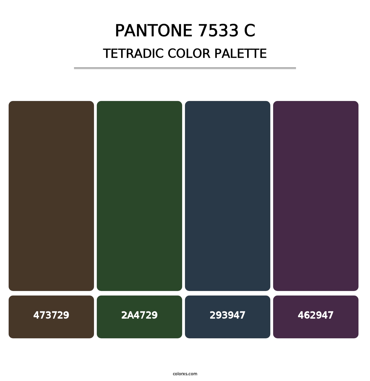 PANTONE 7533 C - Tetradic Color Palette