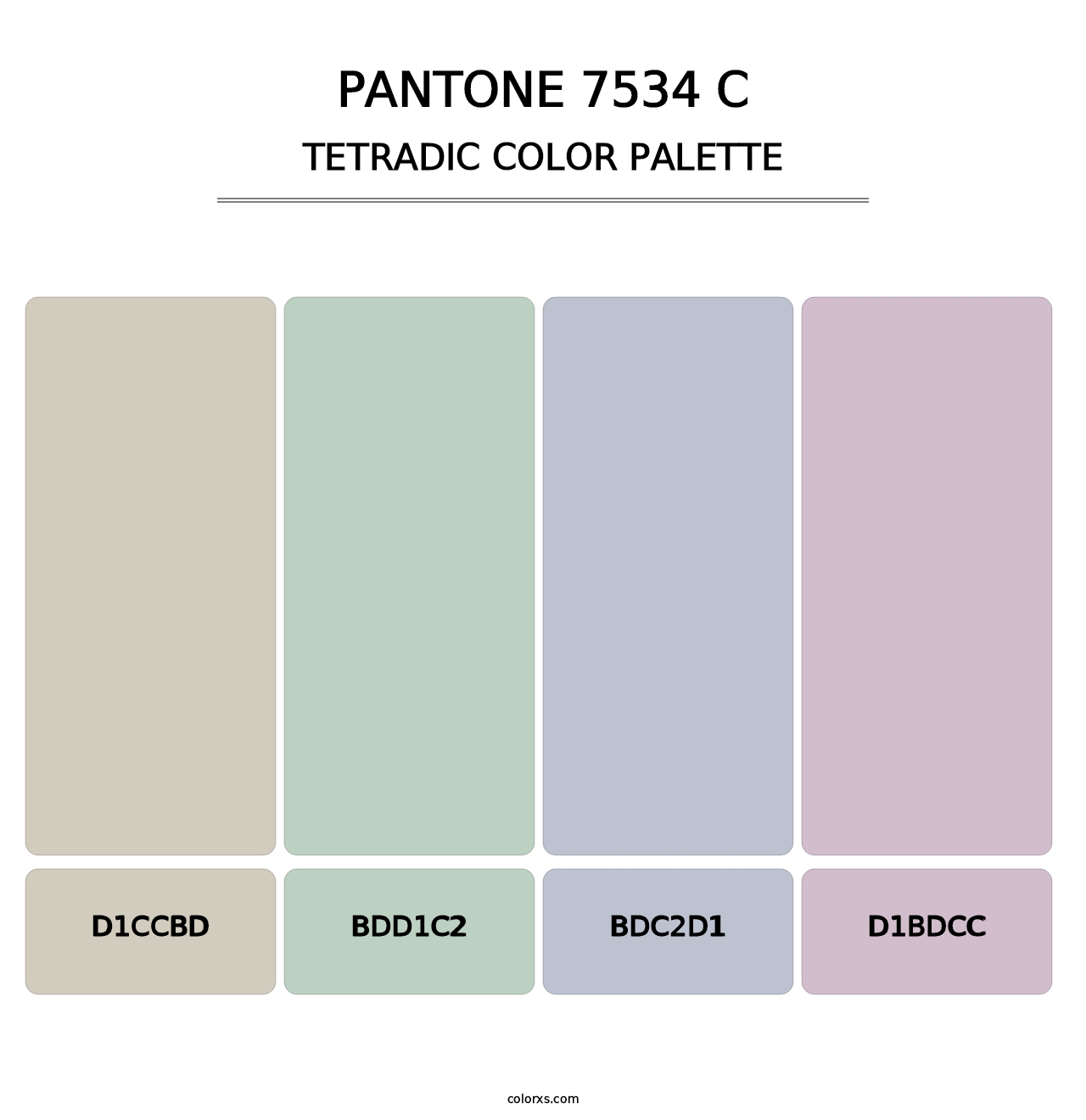 PANTONE 7534 C - Tetradic Color Palette