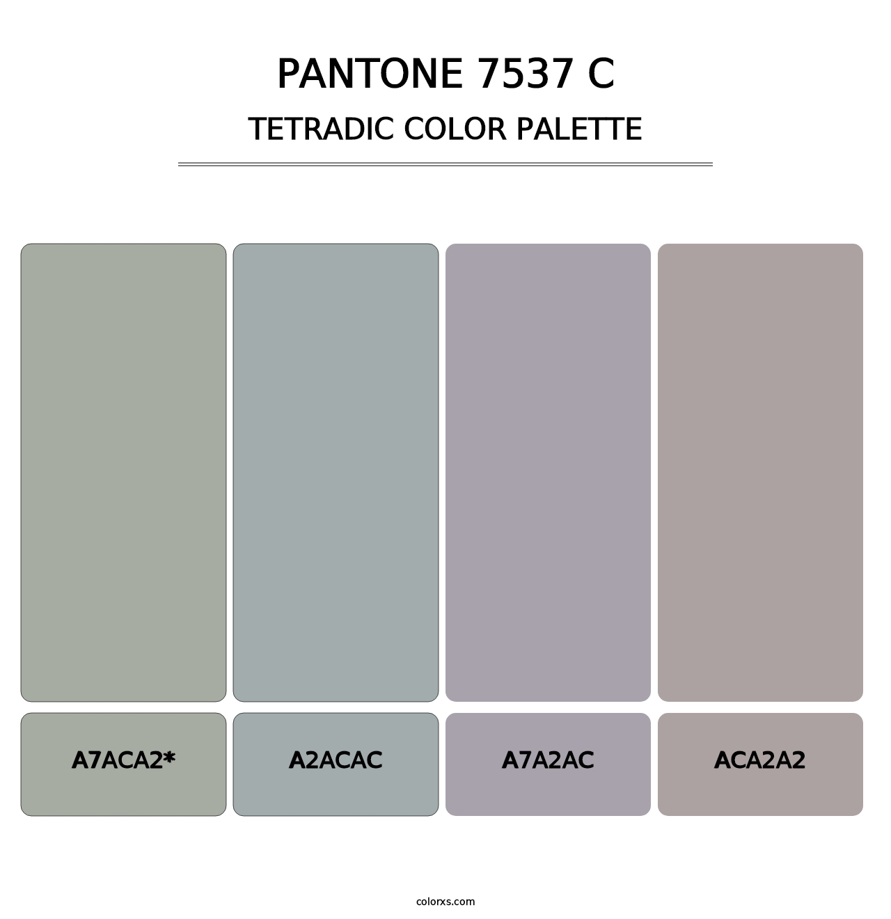 PANTONE 7537 C - Tetradic Color Palette