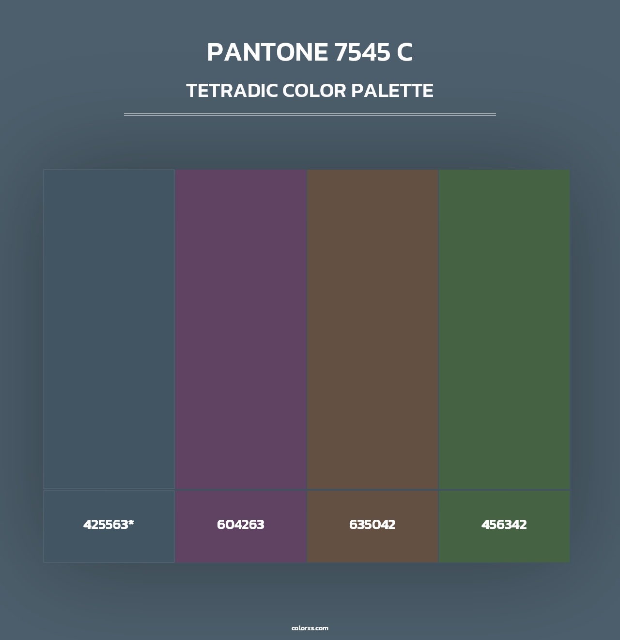 PANTONE 7545 C - Tetradic Color Palette