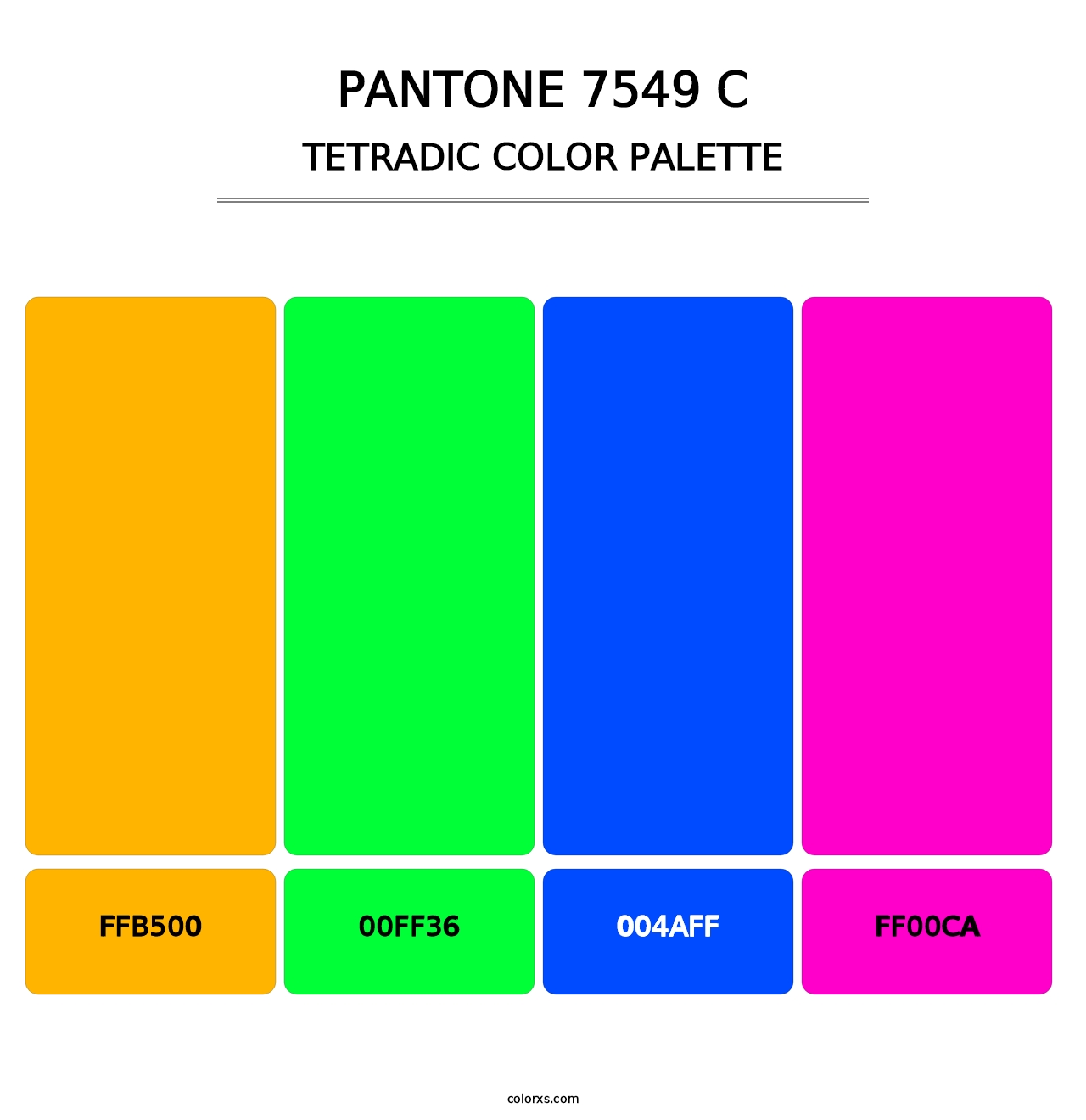 PANTONE 7549 C - Tetradic Color Palette