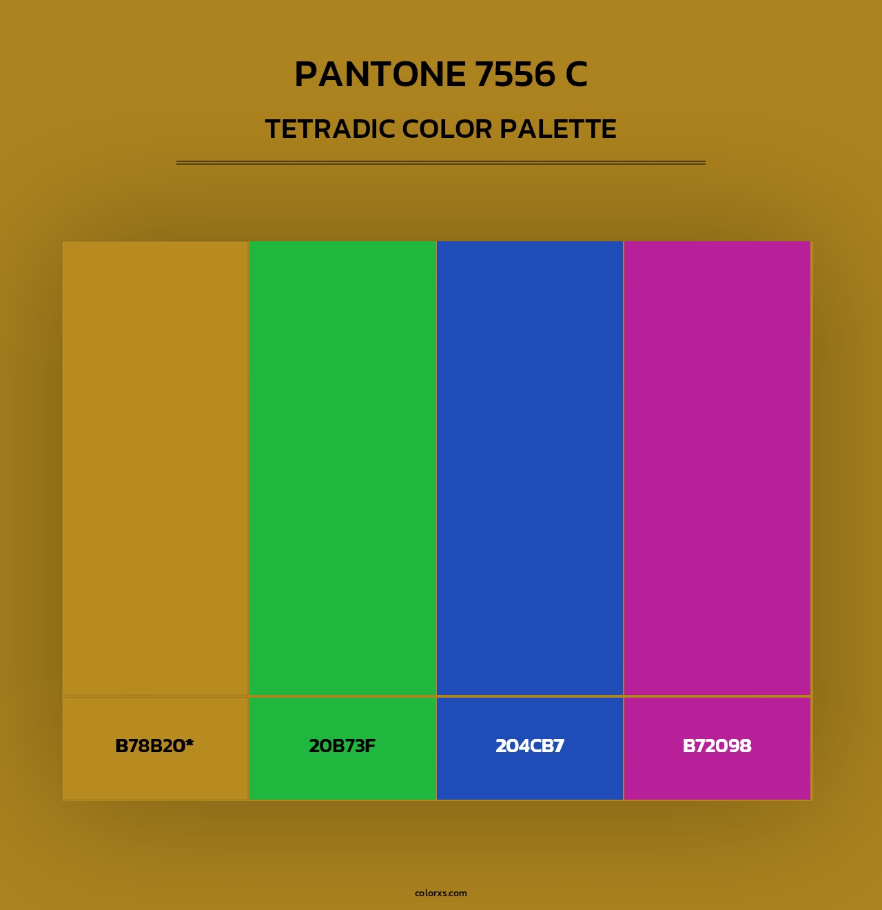 PANTONE 7556 C - Tetradic Color Palette
