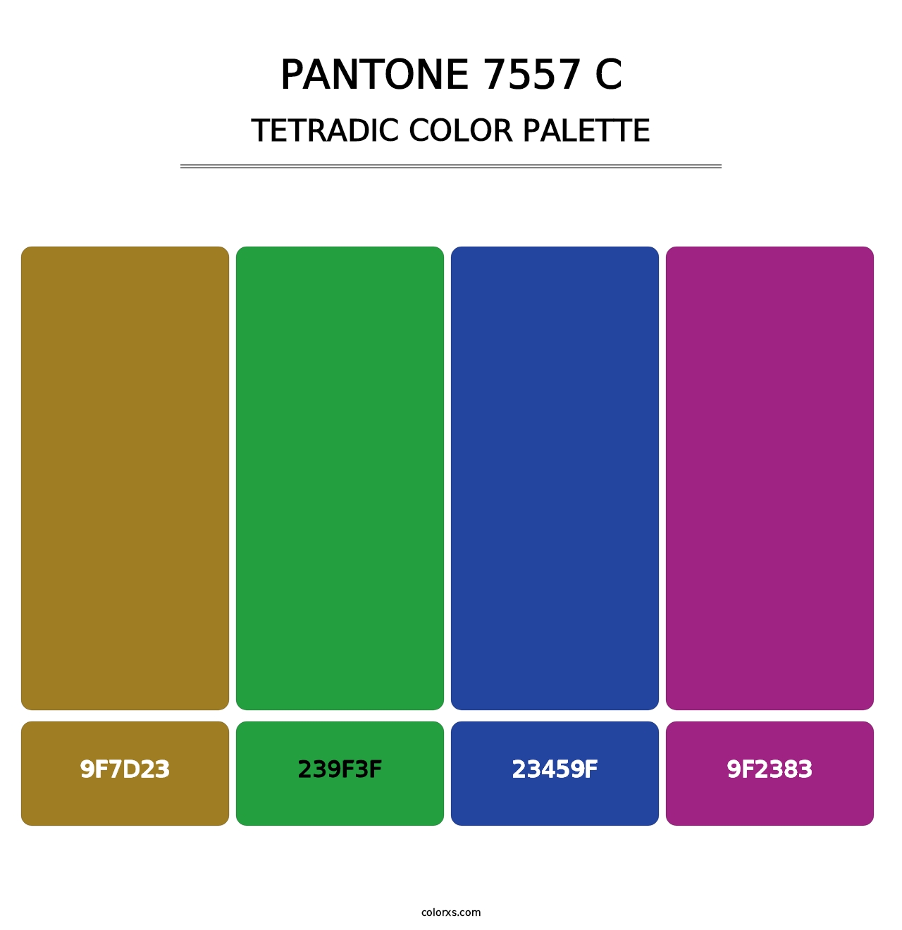 PANTONE 7557 C - Tetradic Color Palette