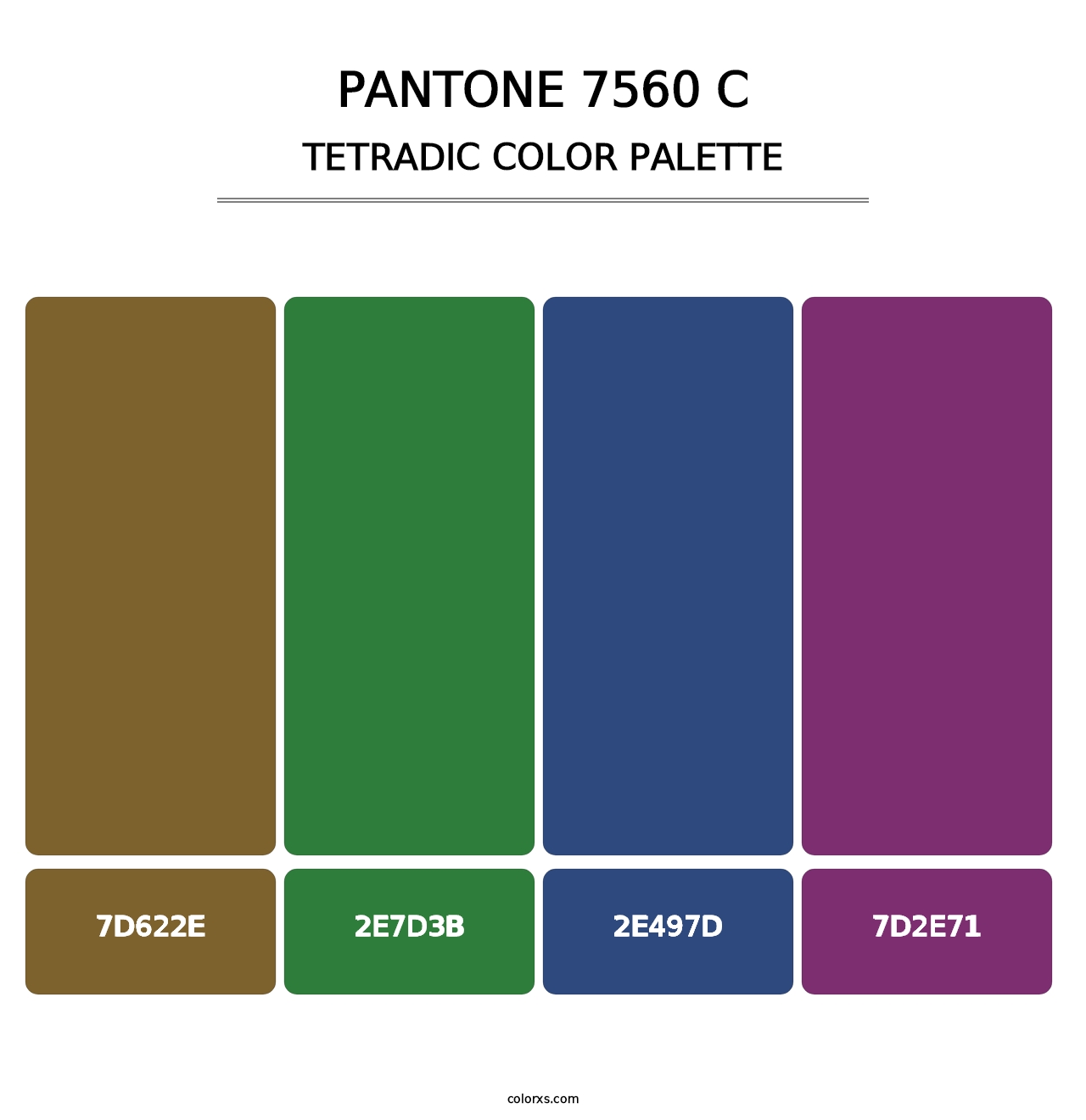 PANTONE 7560 C - Tetradic Color Palette