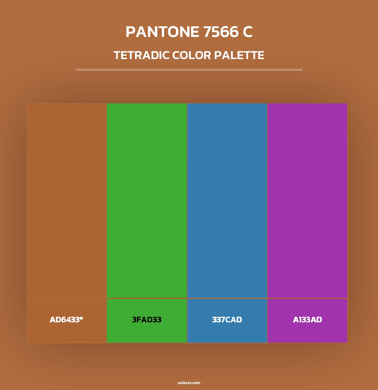PANTONE 7566 C - Tetradic Color Palette