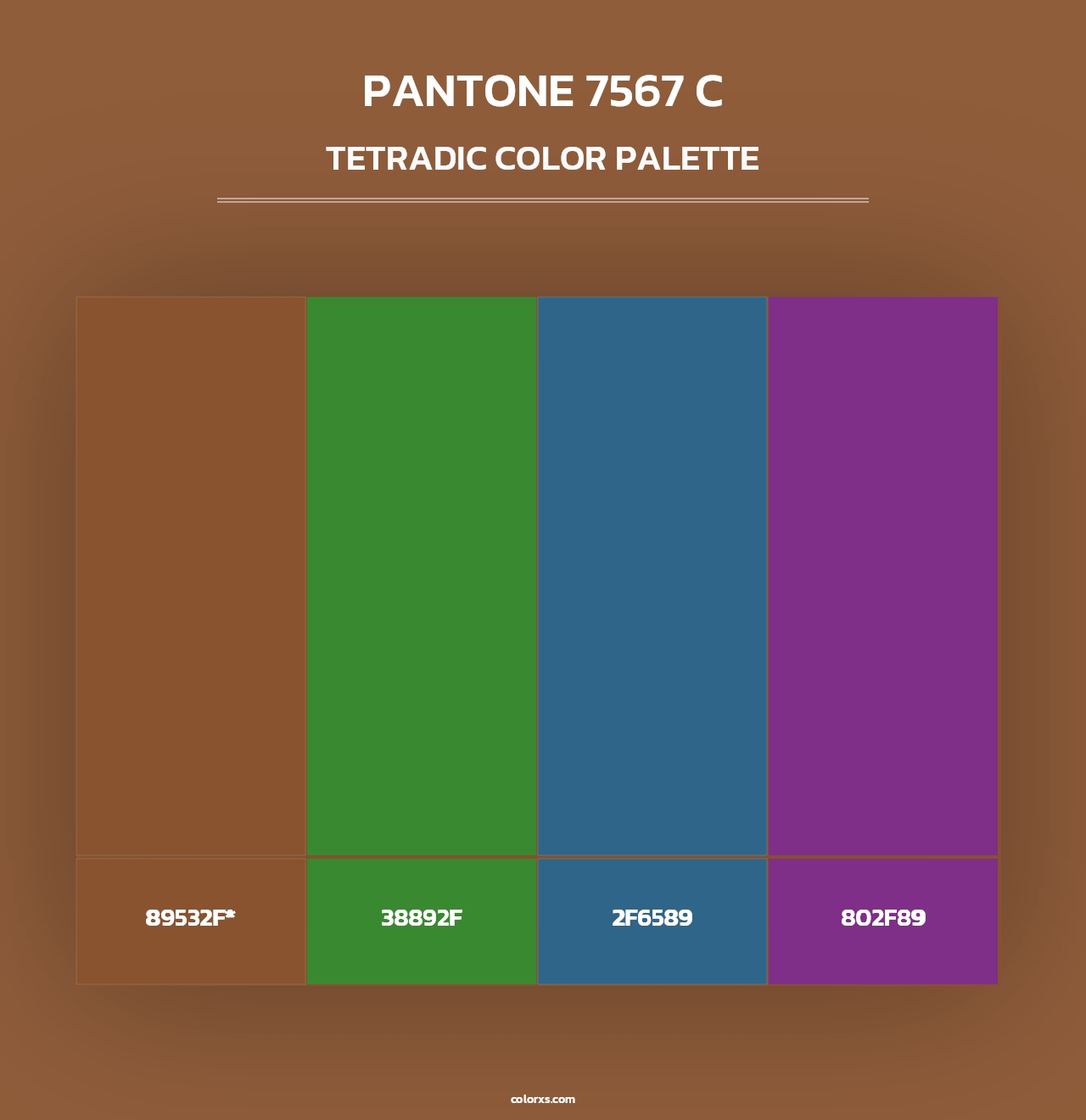 PANTONE 7567 C - Tetradic Color Palette