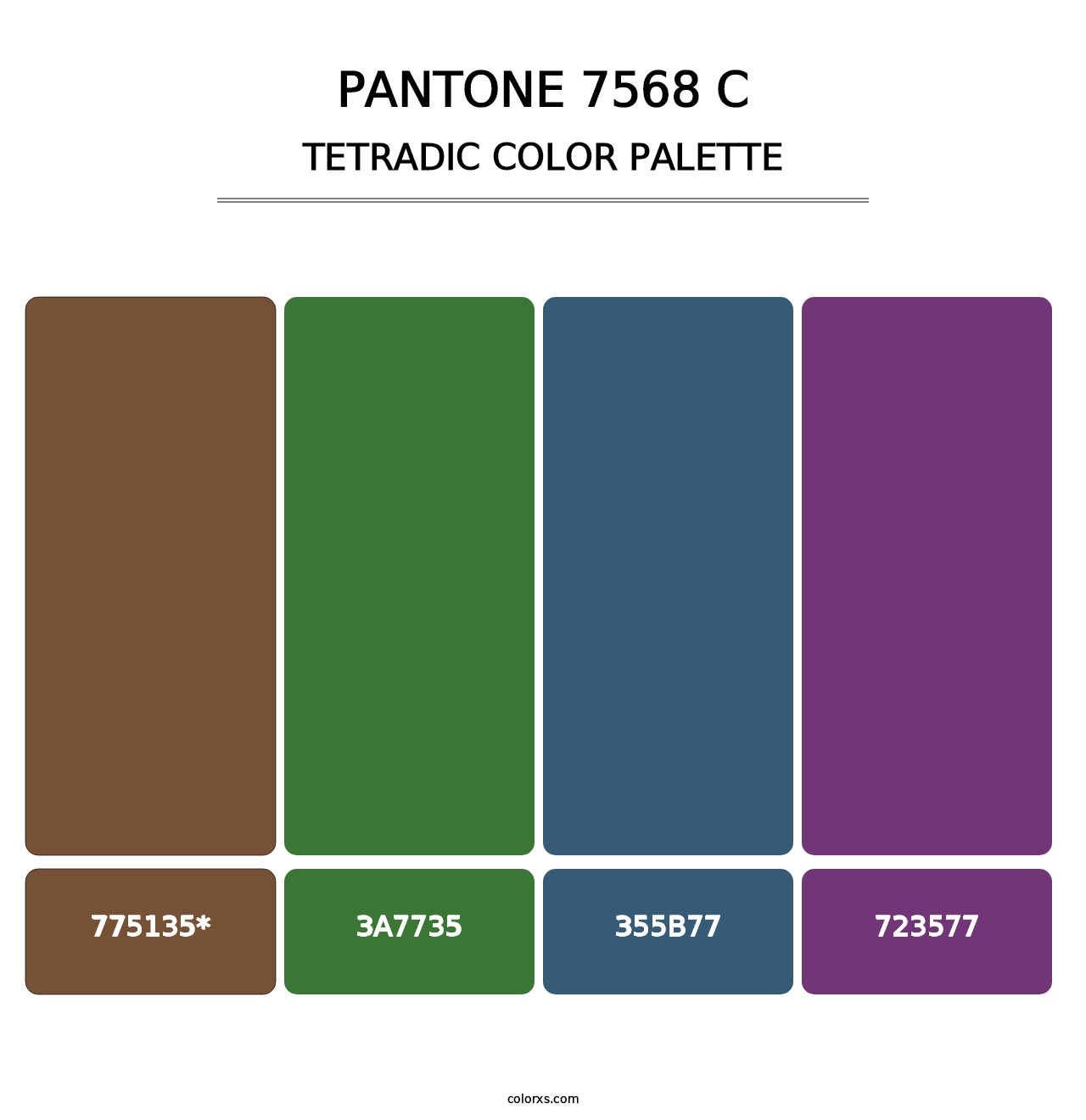 PANTONE 7568 C - Tetradic Color Palette
