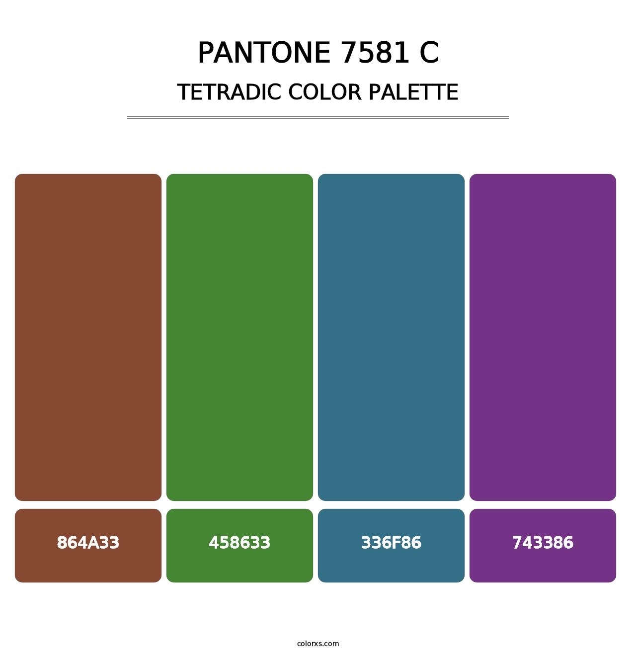PANTONE 7581 C - Tetradic Color Palette