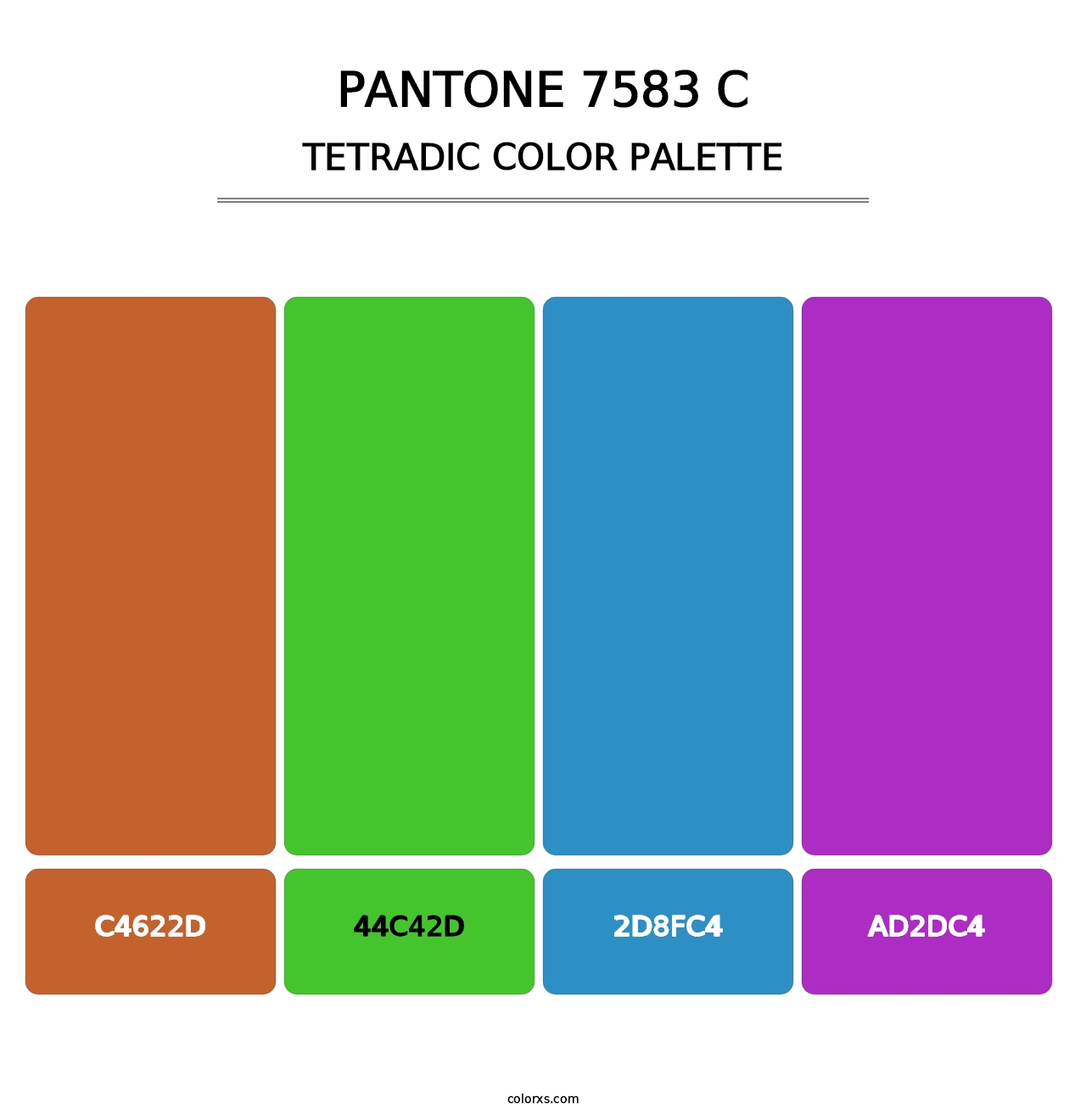 PANTONE 7583 C - Tetradic Color Palette