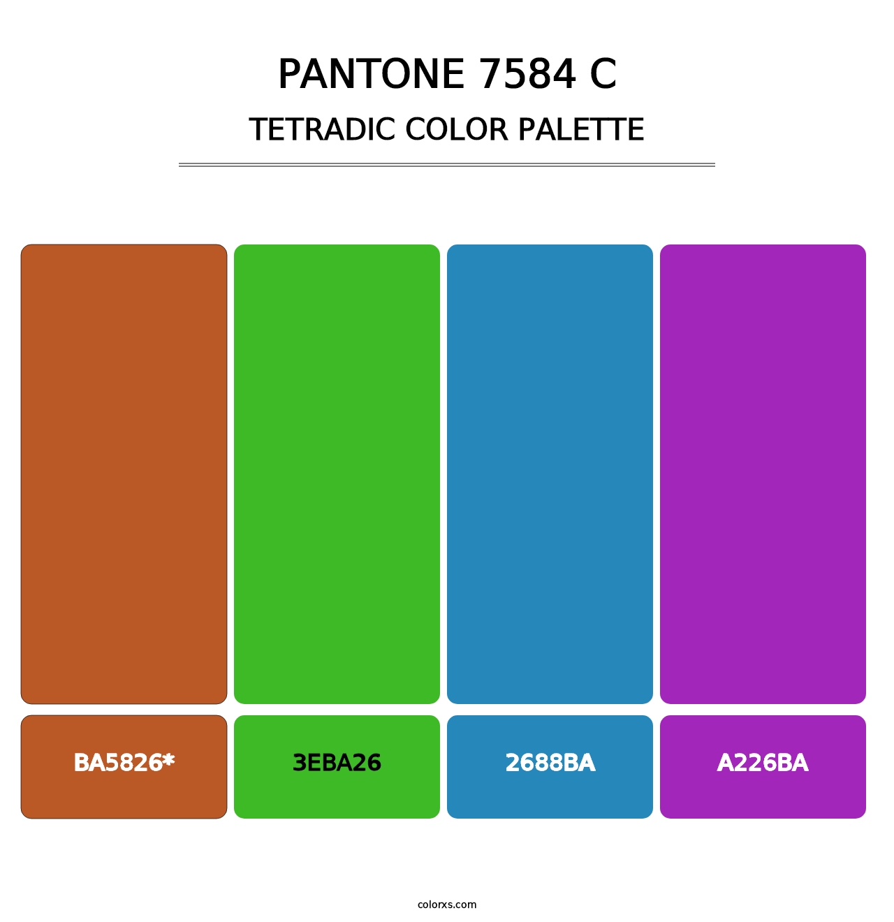PANTONE 7584 C - Tetradic Color Palette