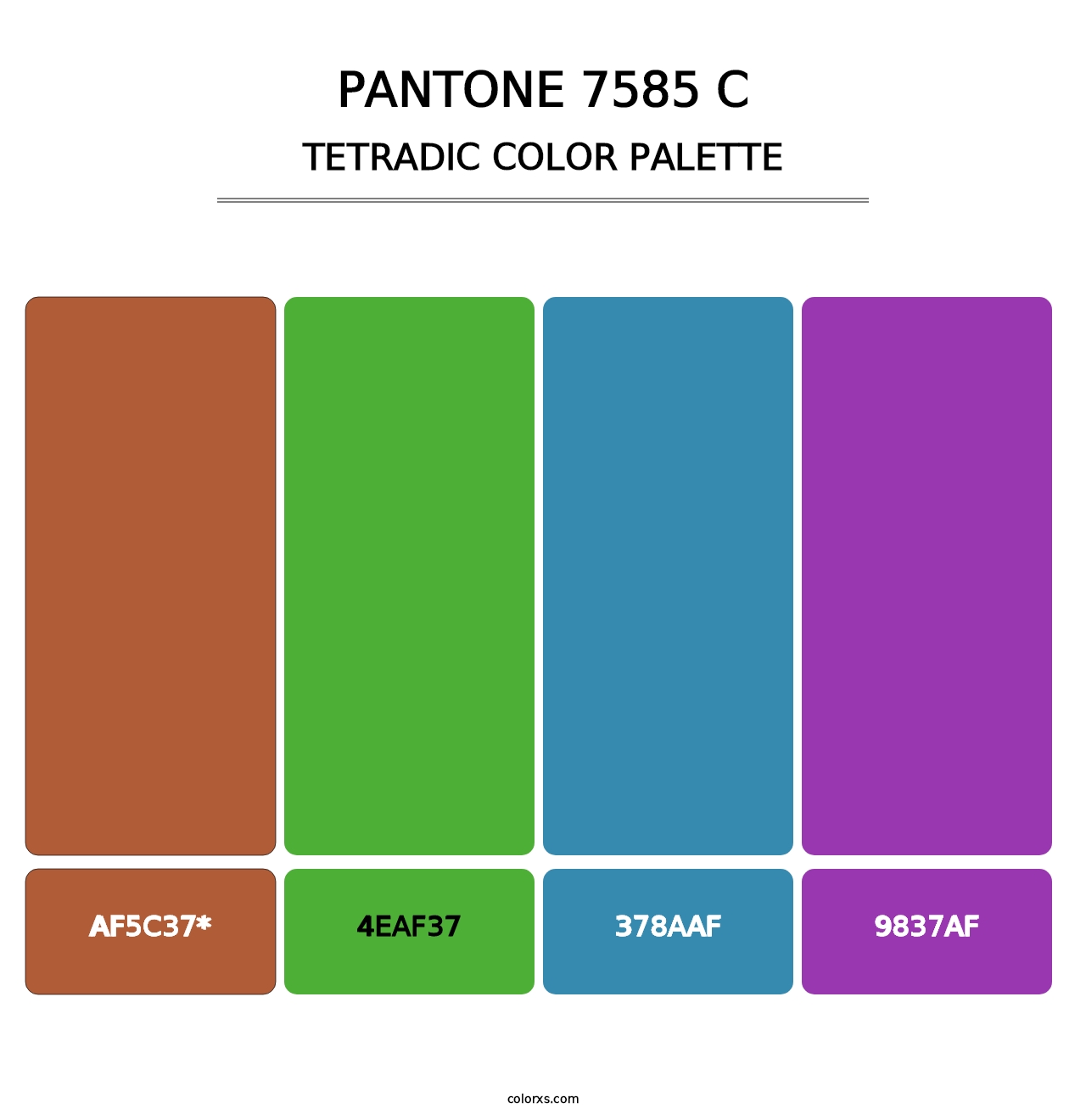 PANTONE 7585 C - Tetradic Color Palette
