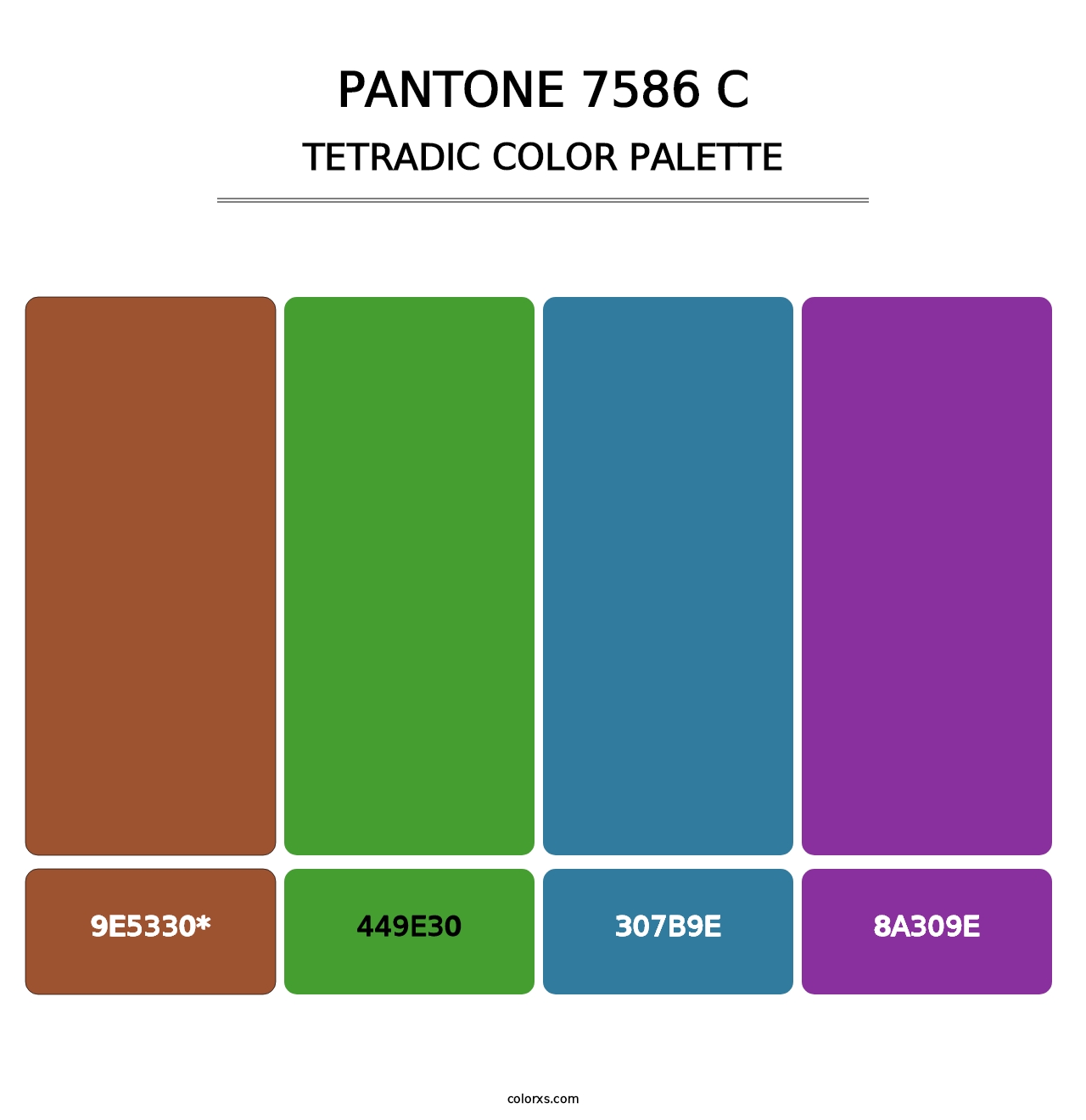 PANTONE 7586 C - Tetradic Color Palette