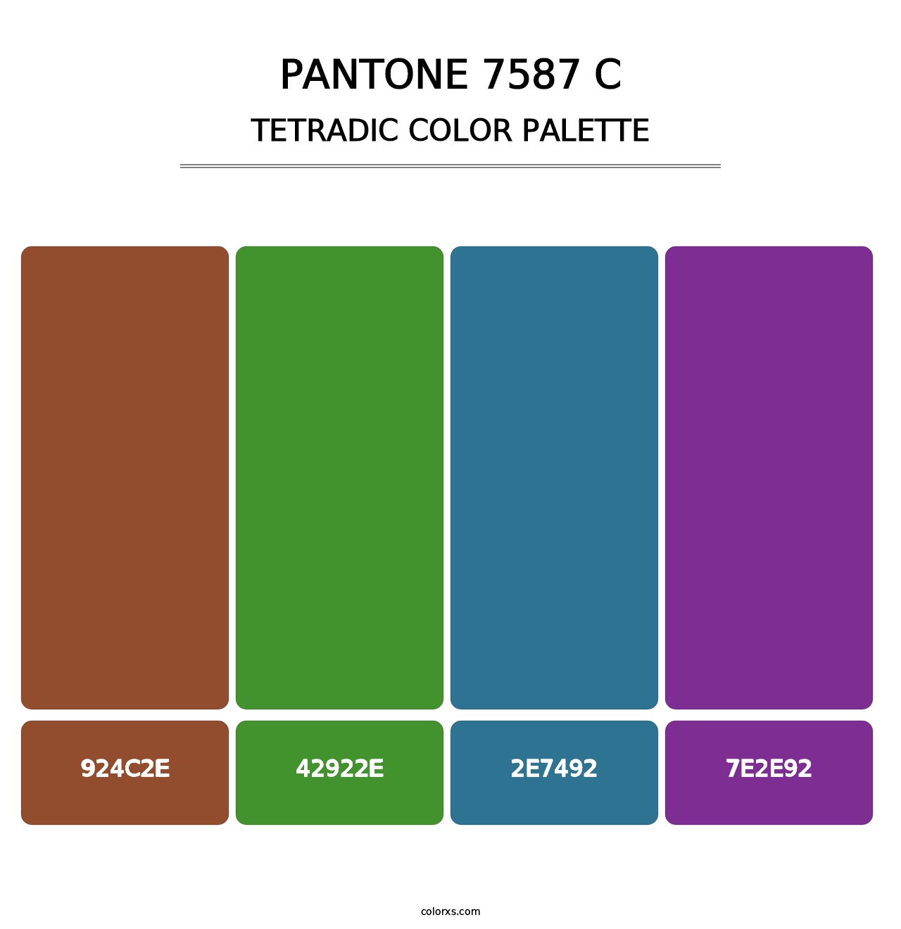 PANTONE 7587 C - Tetradic Color Palette