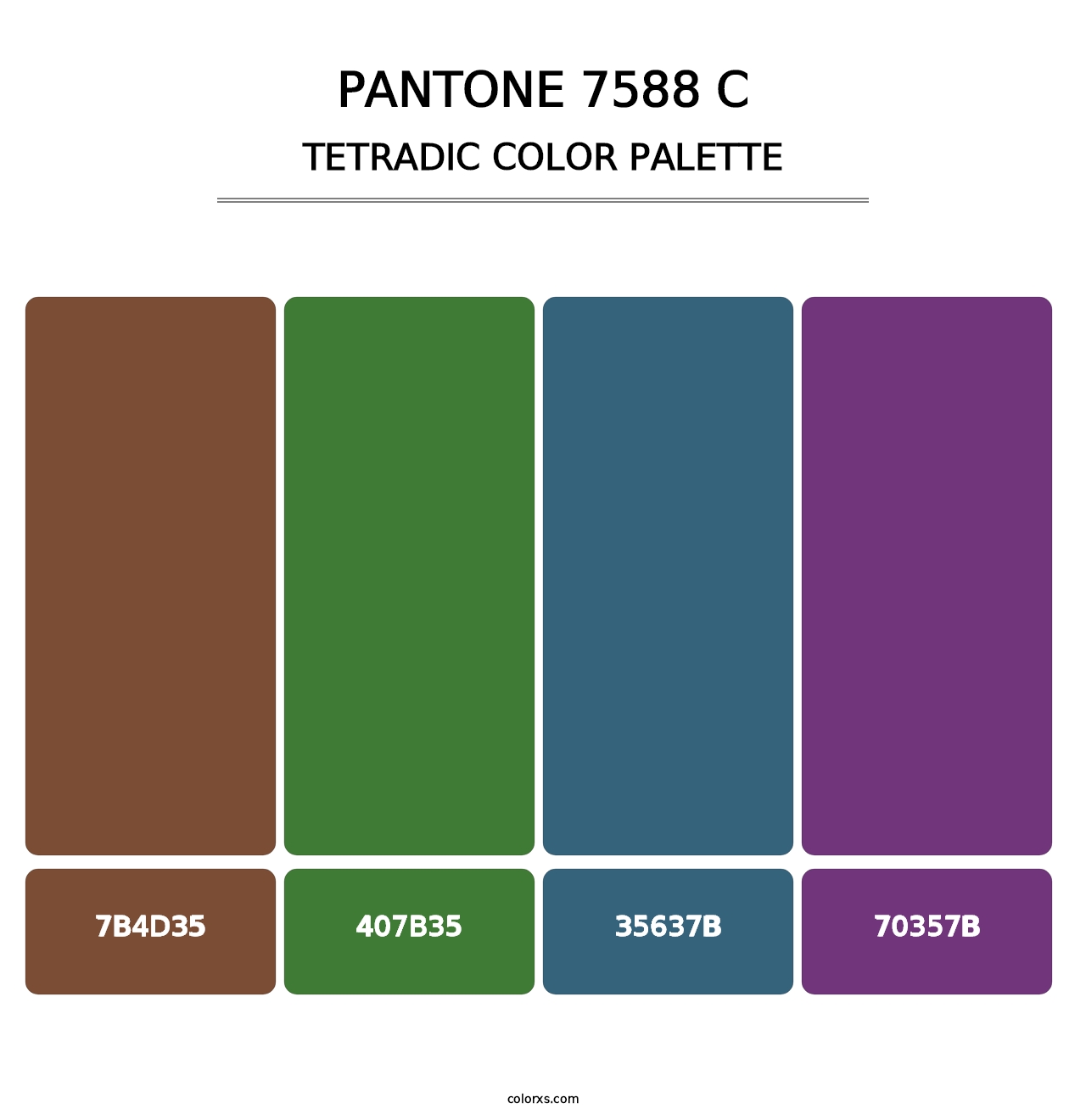 PANTONE 7588 C - Tetradic Color Palette