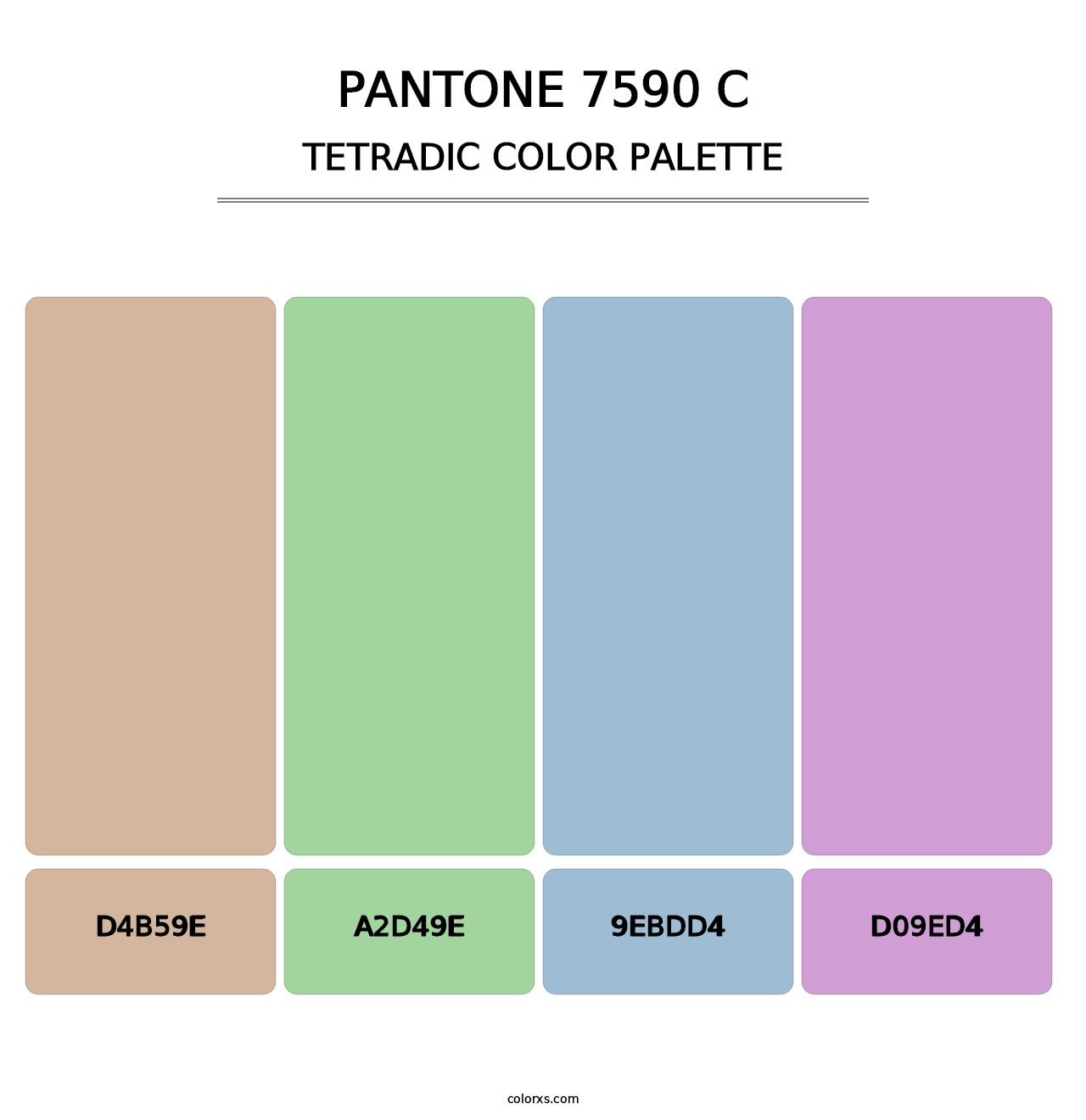 PANTONE 7590 C - Tetradic Color Palette