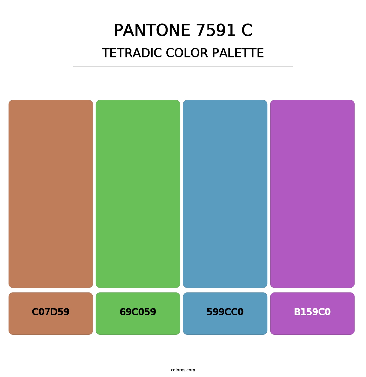 PANTONE 7591 C - Tetradic Color Palette