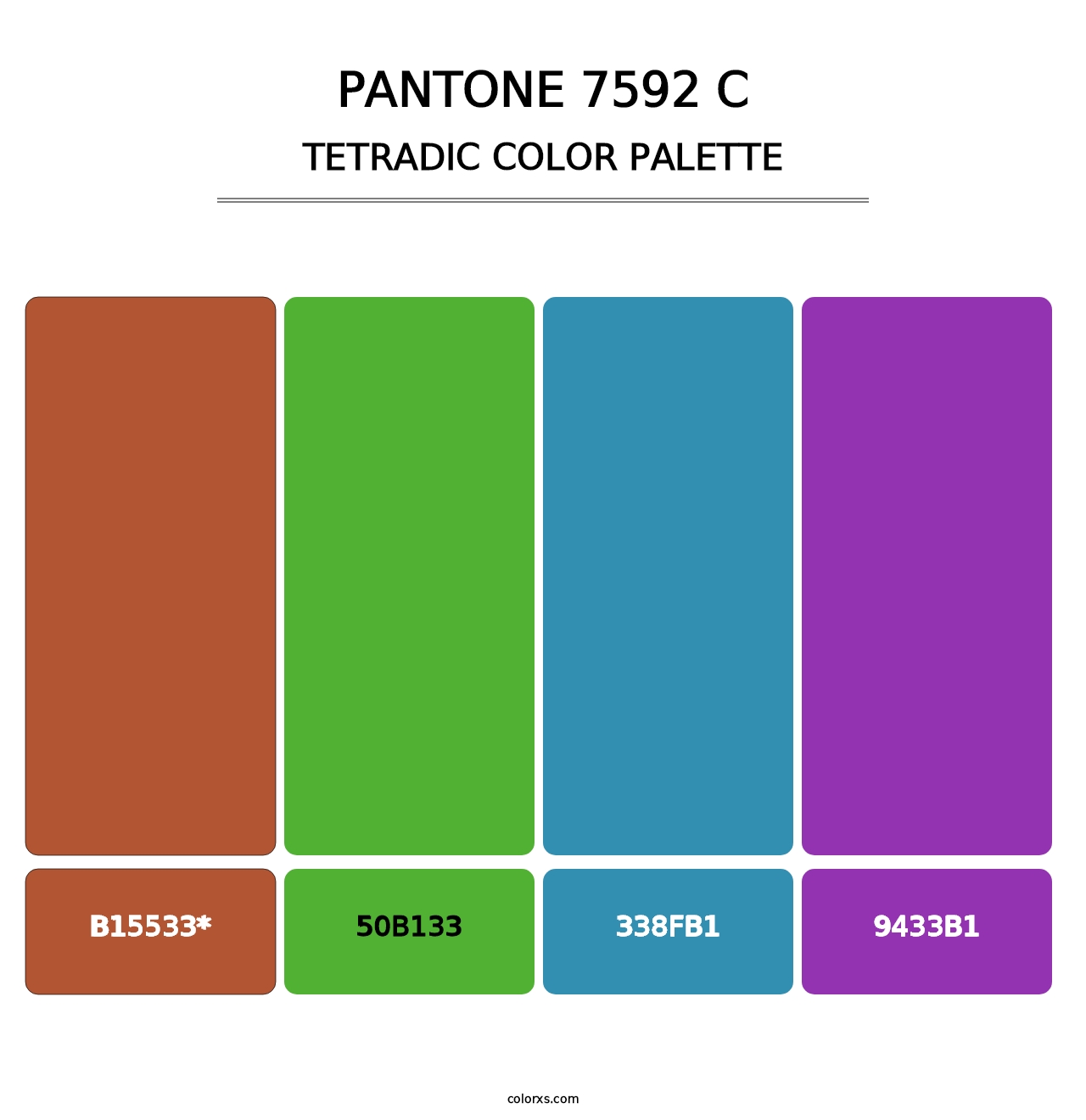 PANTONE 7592 C - Tetradic Color Palette
