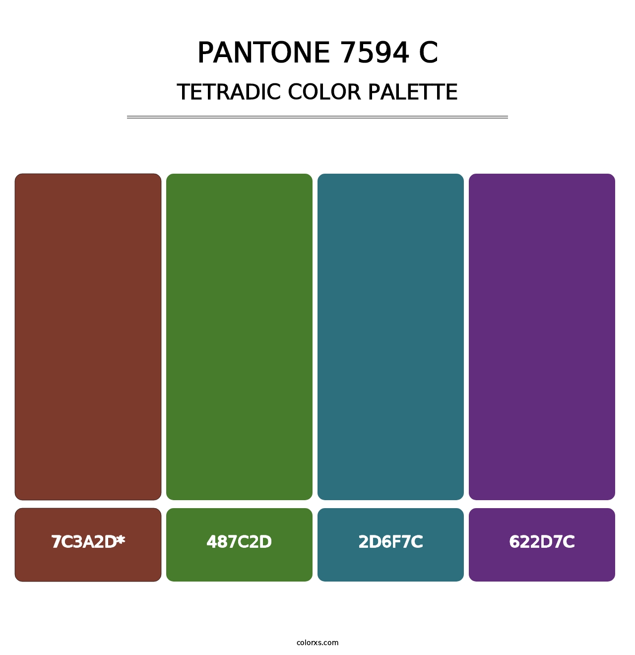 PANTONE 7594 C - Tetradic Color Palette