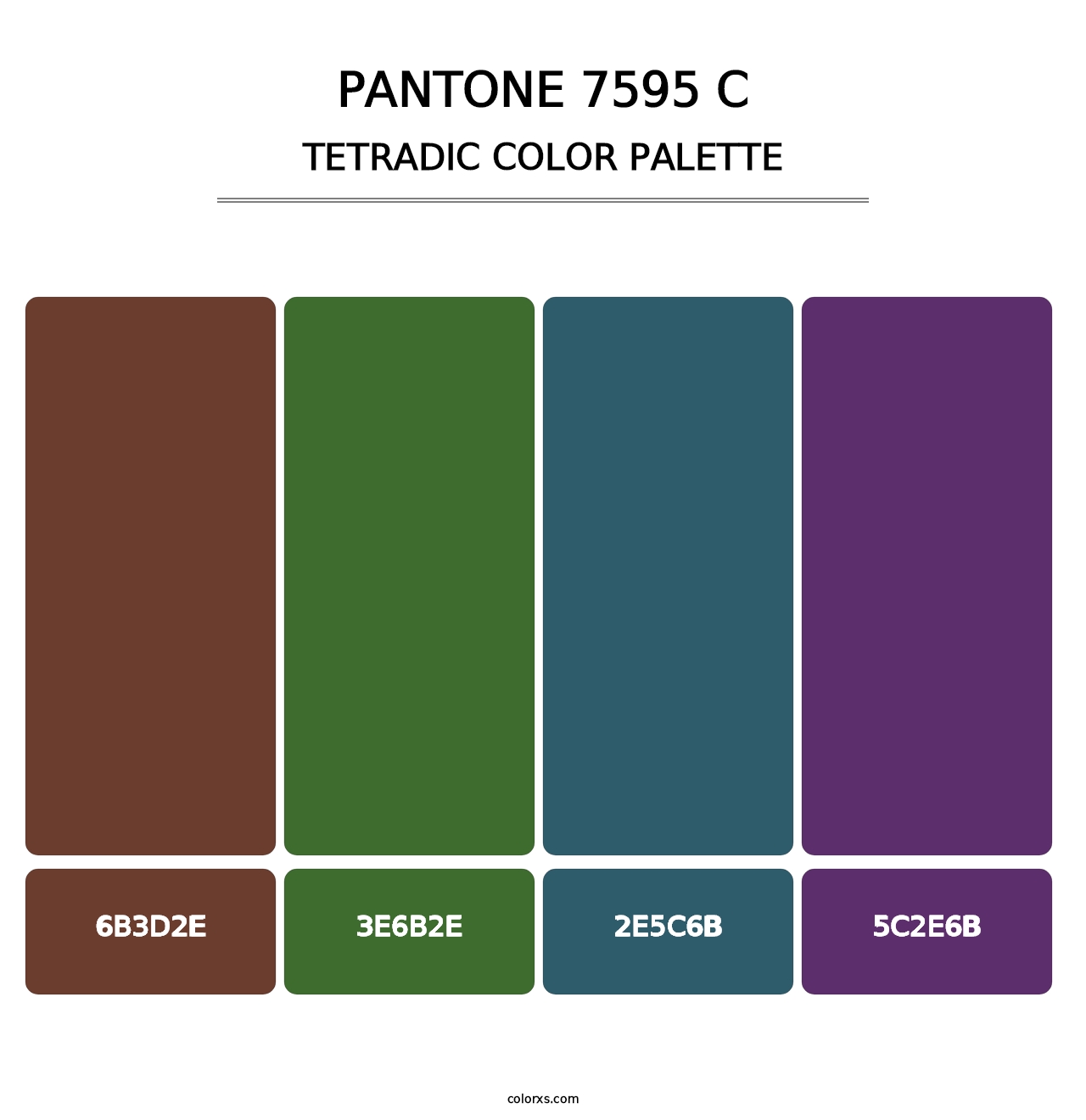 PANTONE 7595 C - Tetradic Color Palette