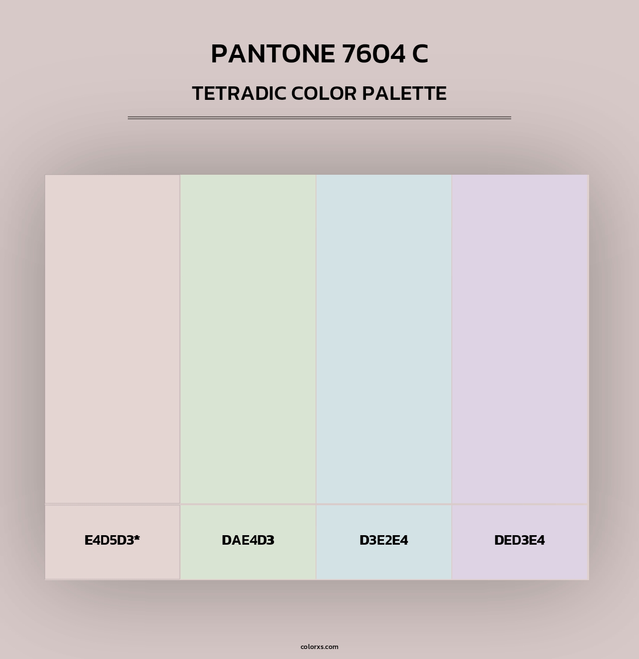 PANTONE 7604 C - Tetradic Color Palette
