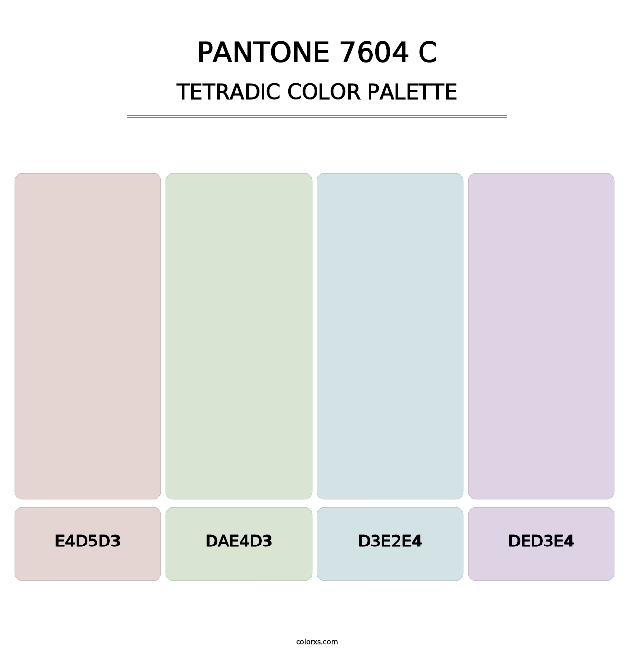 PANTONE 7604 C - Tetradic Color Palette