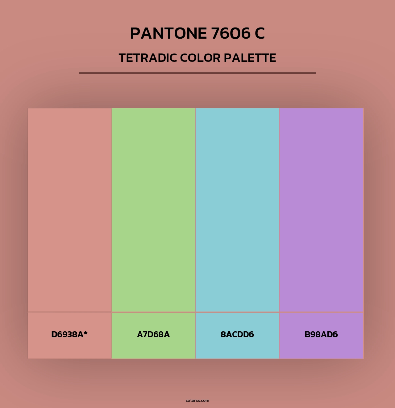 PANTONE 7606 C - Tetradic Color Palette