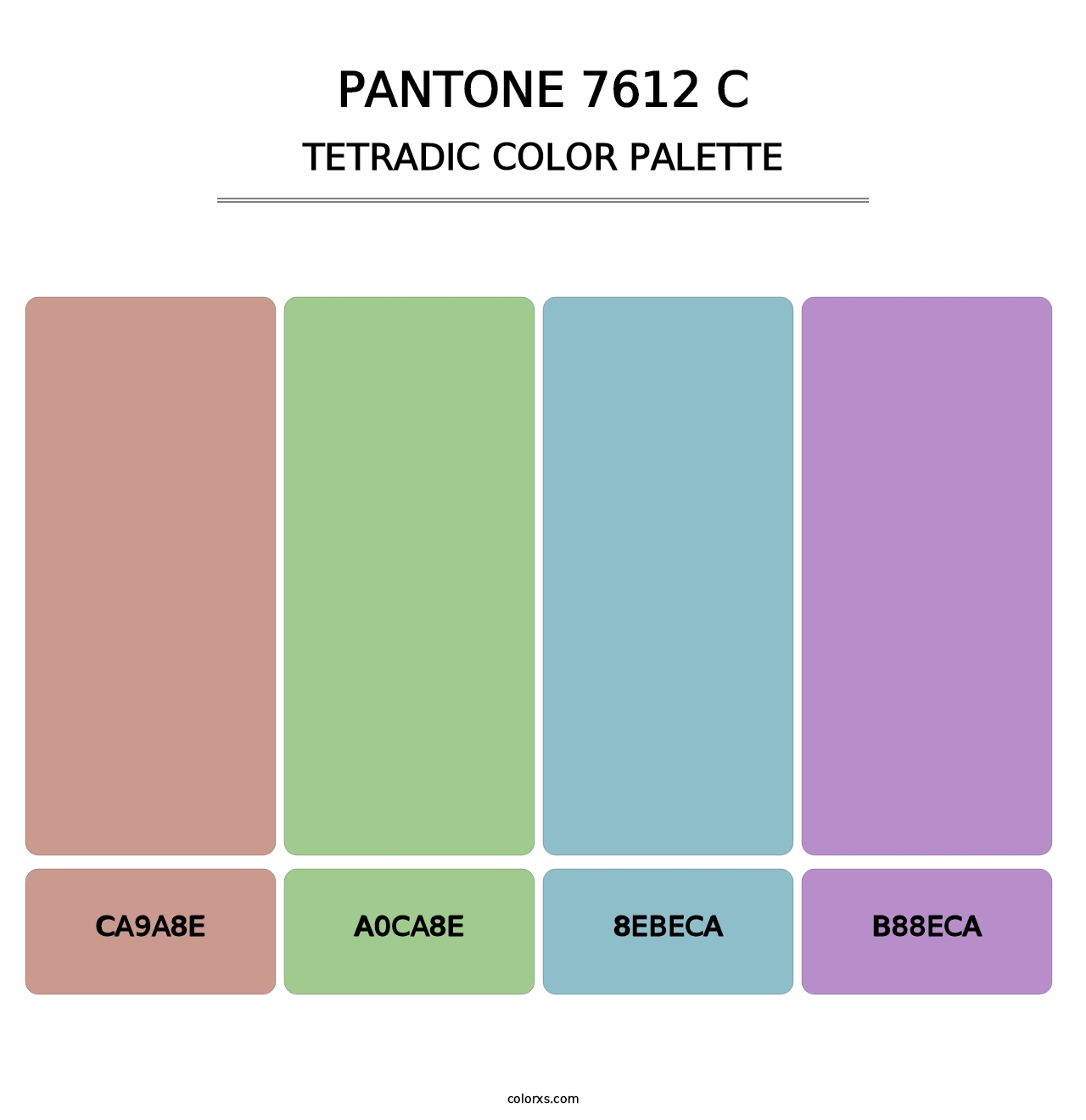 PANTONE 7612 C - Tetradic Color Palette