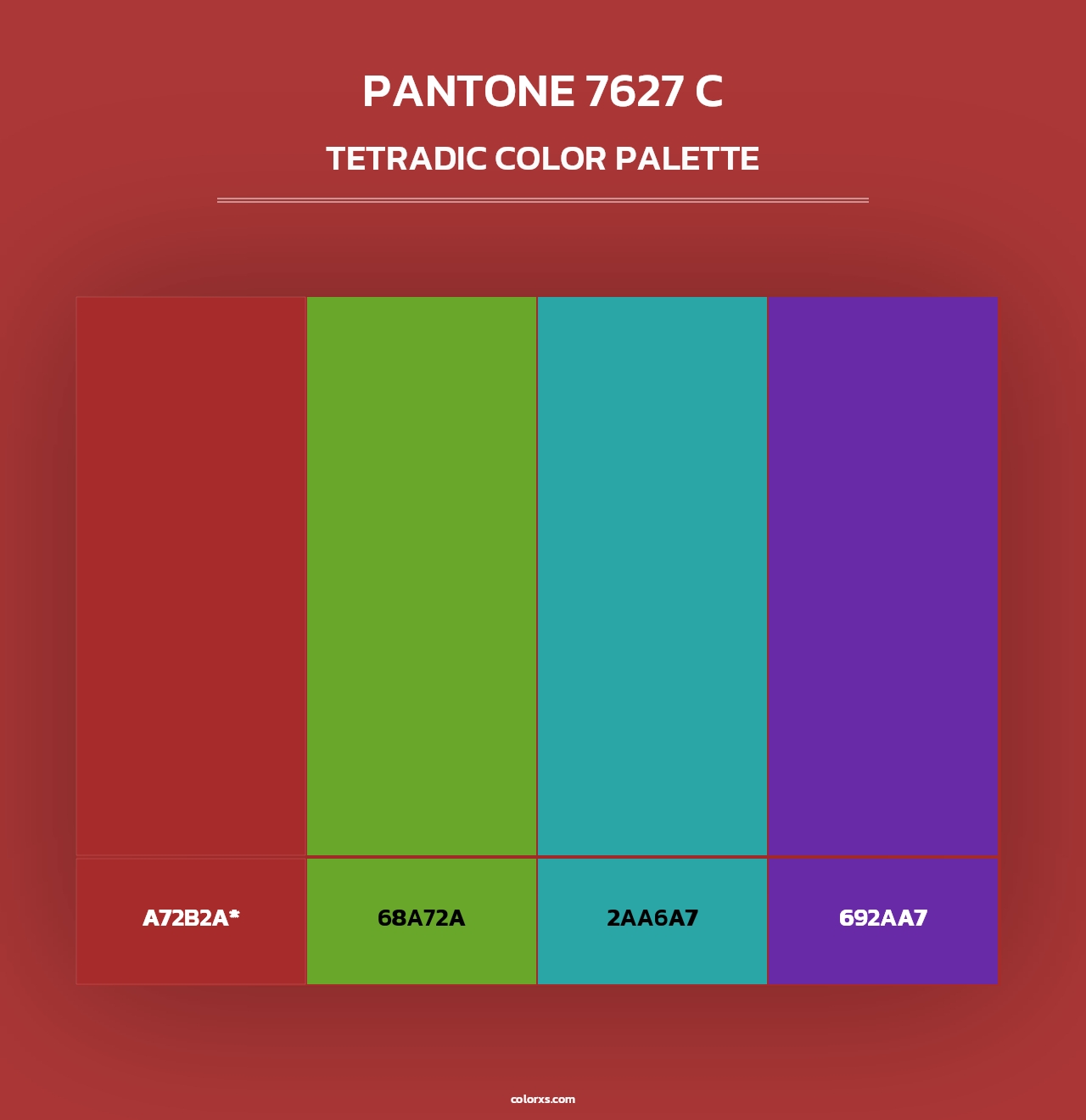 PANTONE 7627 C - Tetradic Color Palette