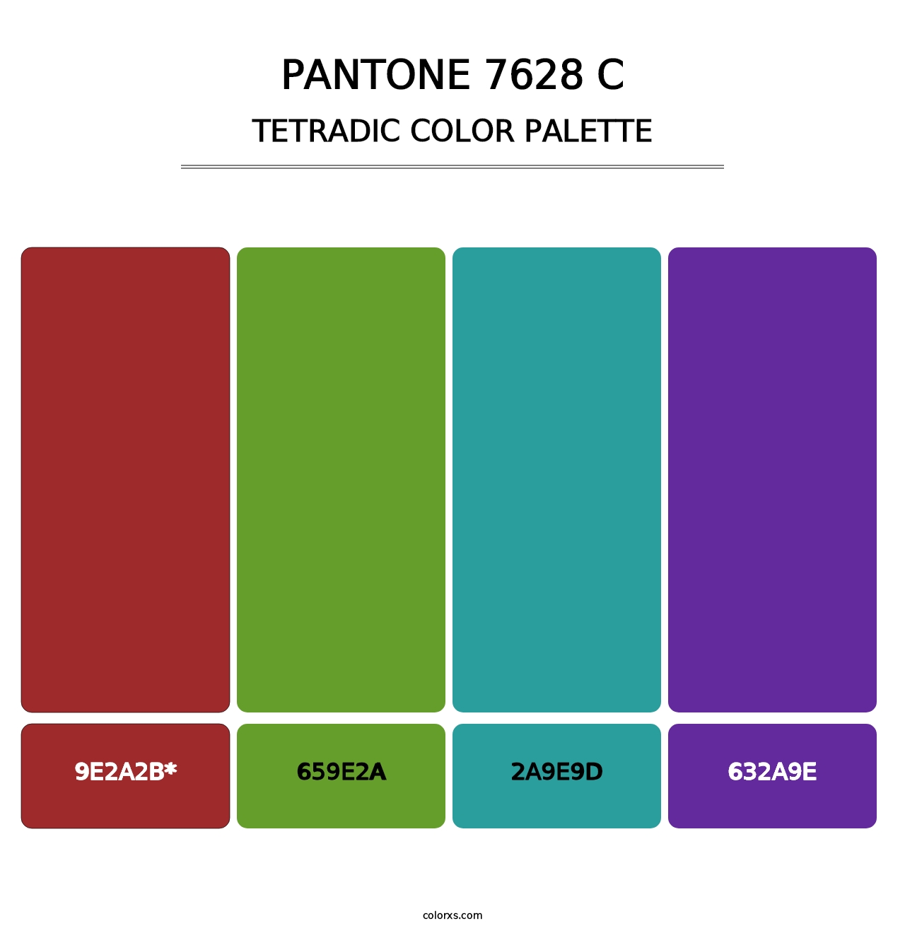 PANTONE 7628 C - Tetradic Color Palette