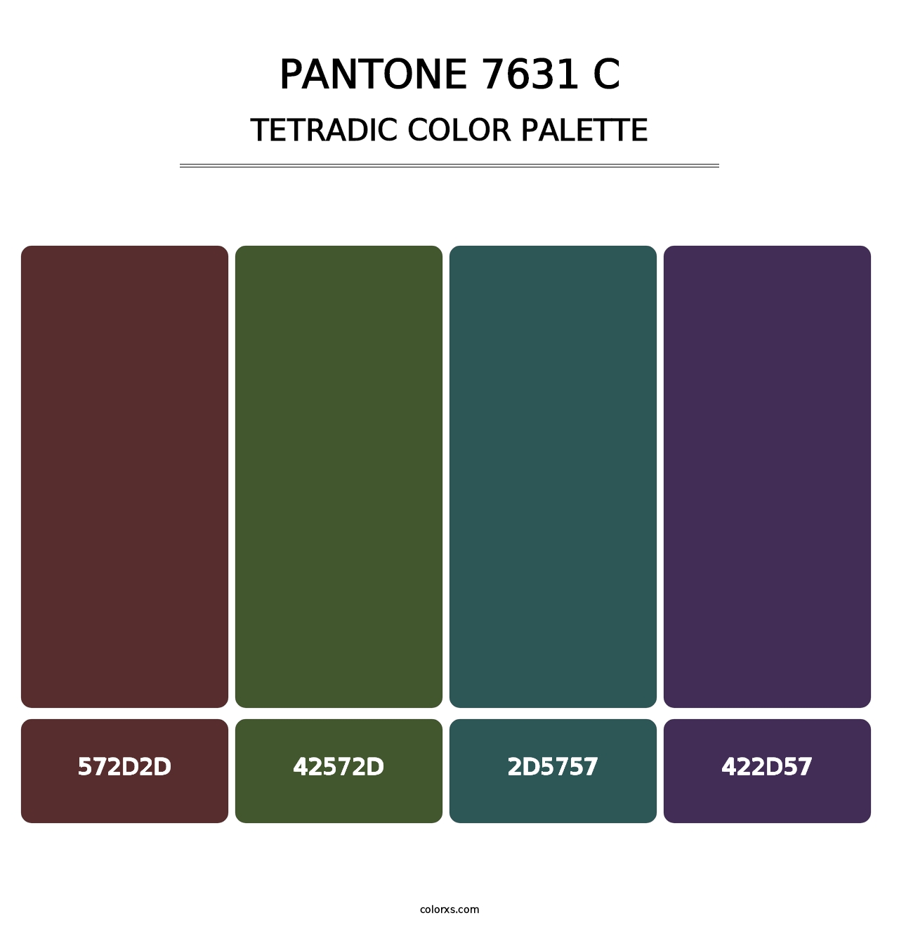 PANTONE 7631 C - Tetradic Color Palette