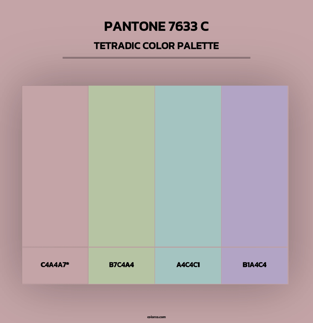 PANTONE 7633 C - Tetradic Color Palette