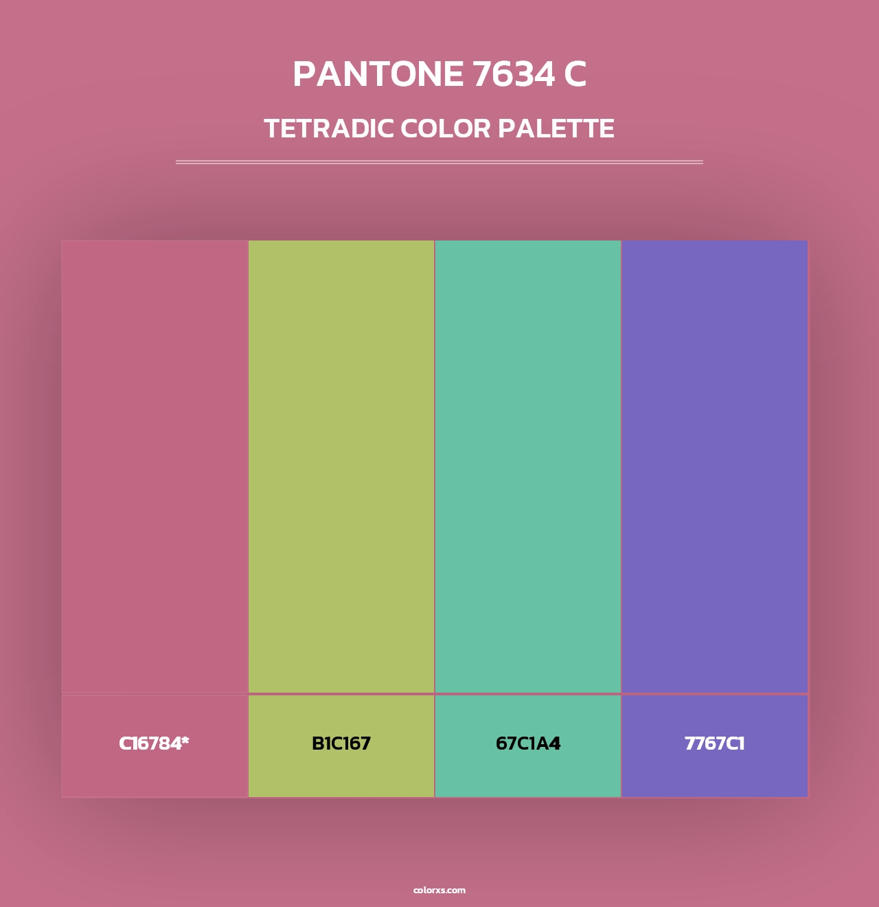 PANTONE 7634 C - Tetradic Color Palette