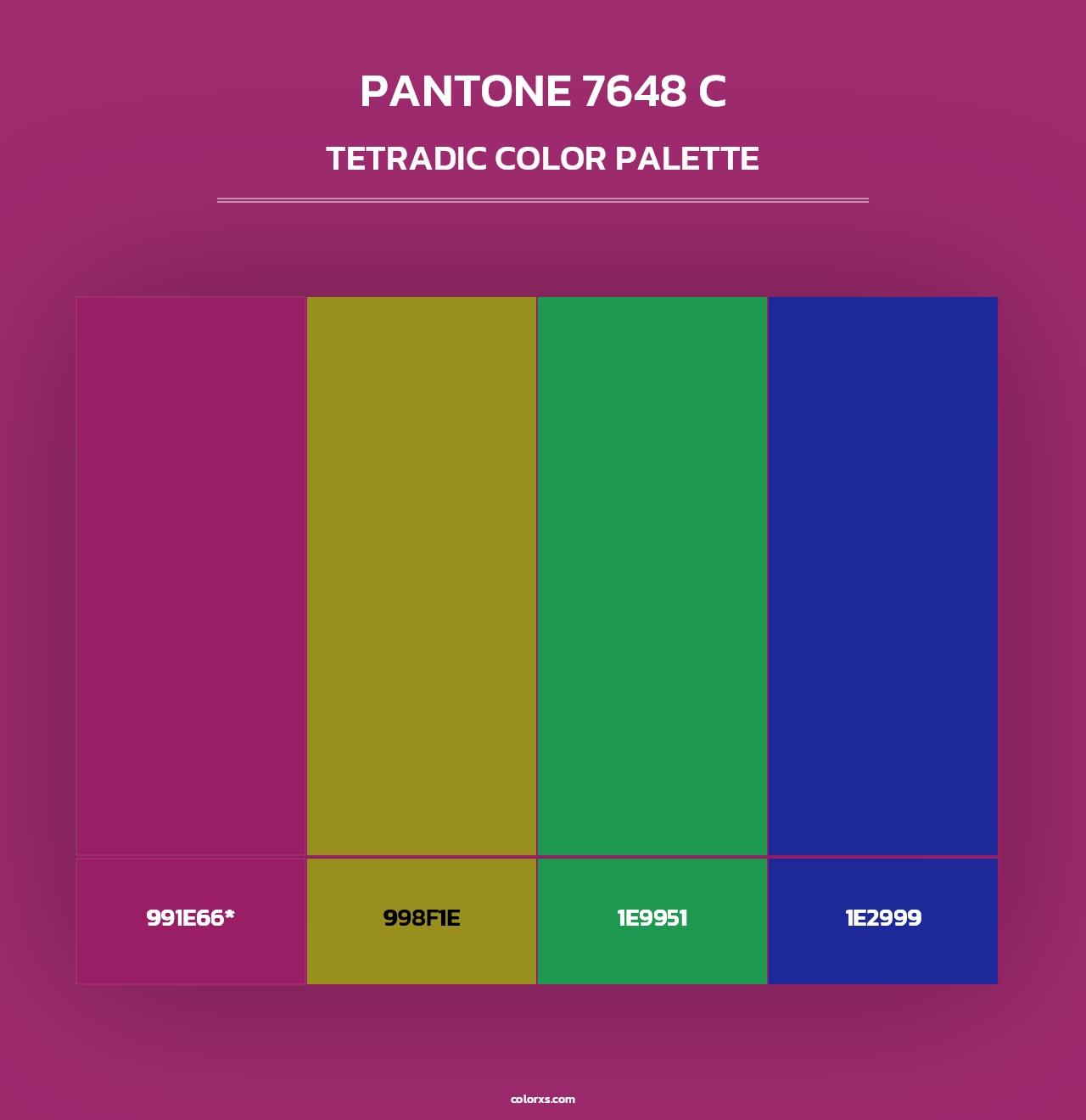 PANTONE 7648 C - Tetradic Color Palette