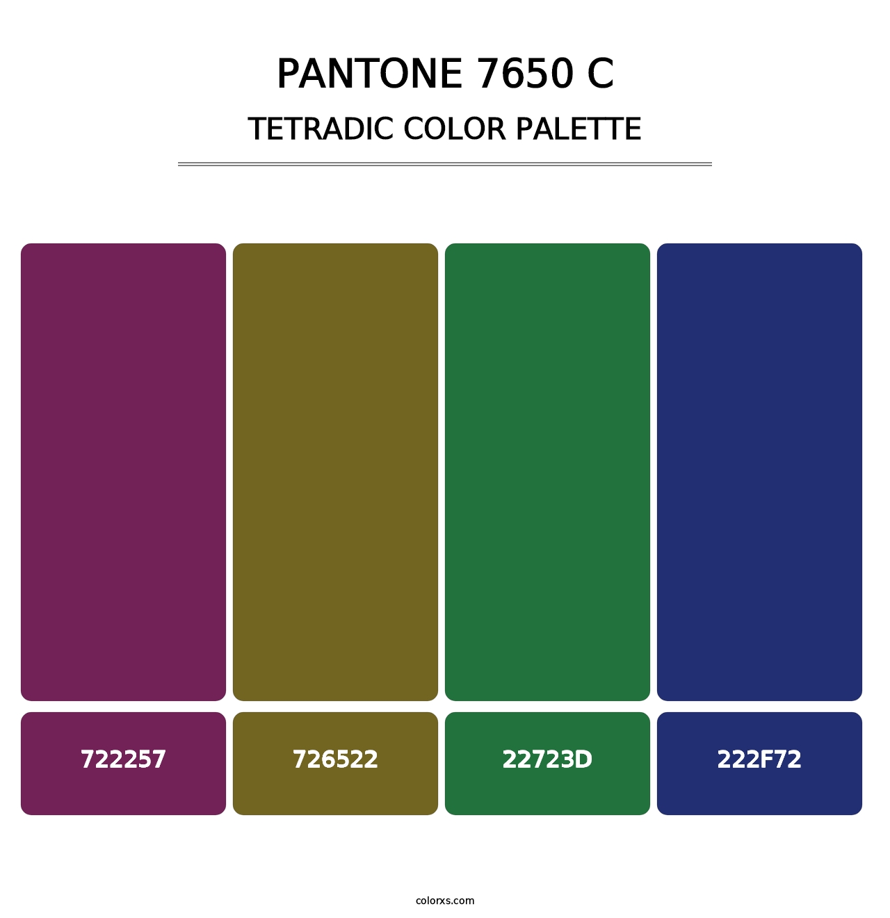 PANTONE 7650 C - Tetradic Color Palette