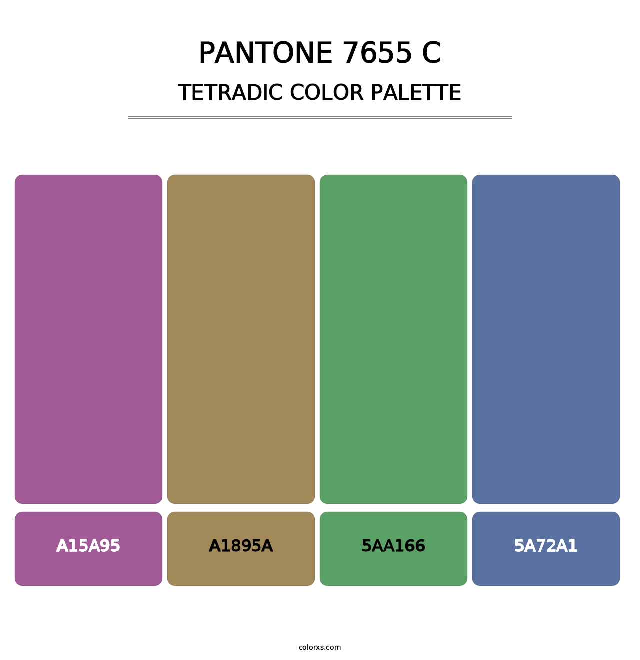 PANTONE 7655 C - Tetradic Color Palette