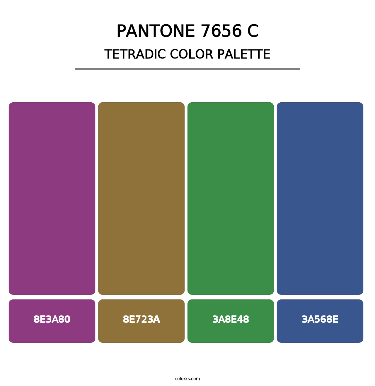 PANTONE 7656 C - Tetradic Color Palette
