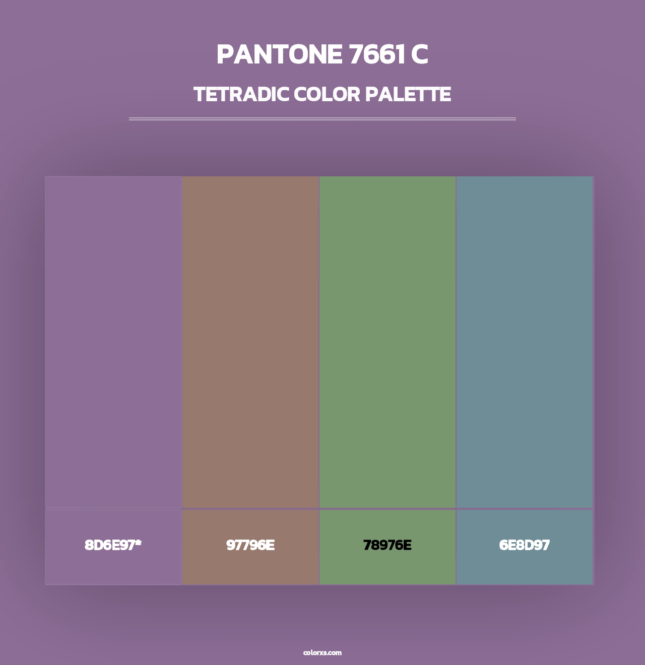PANTONE 7661 C - Tetradic Color Palette
