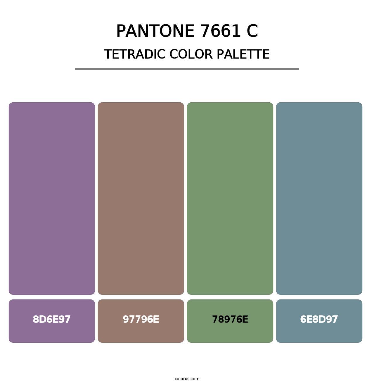 PANTONE 7661 C - Tetradic Color Palette