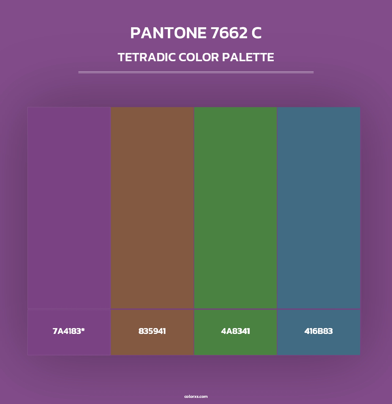 PANTONE 7662 C - Tetradic Color Palette