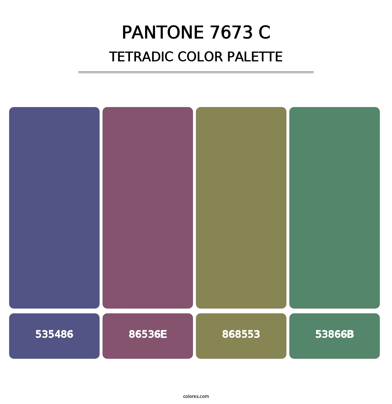 PANTONE 7673 C - Tetradic Color Palette