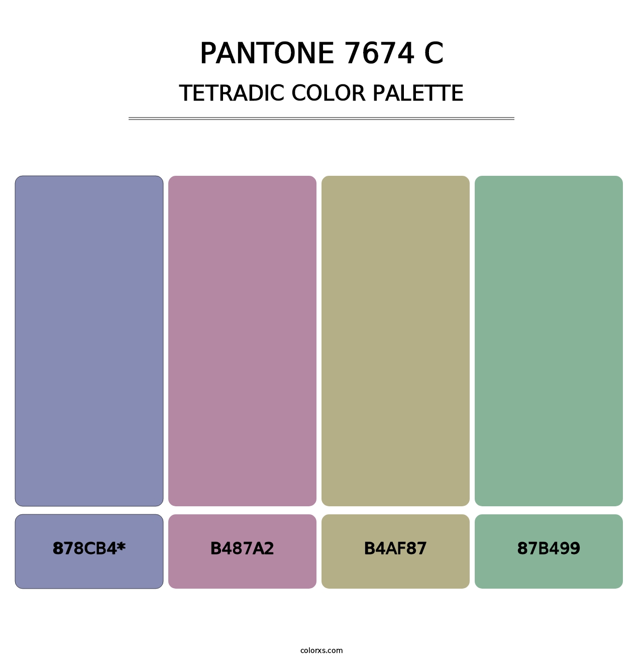 PANTONE 7674 C - Tetradic Color Palette