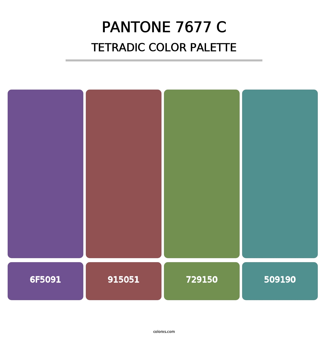 PANTONE 7677 C - Tetradic Color Palette
