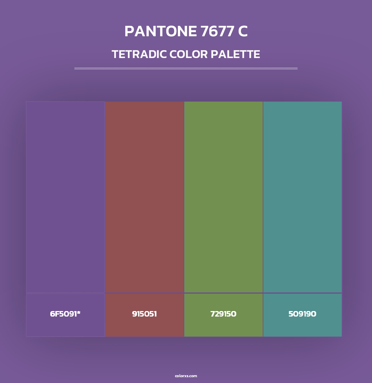 PANTONE 7677 C - Tetradic Color Palette