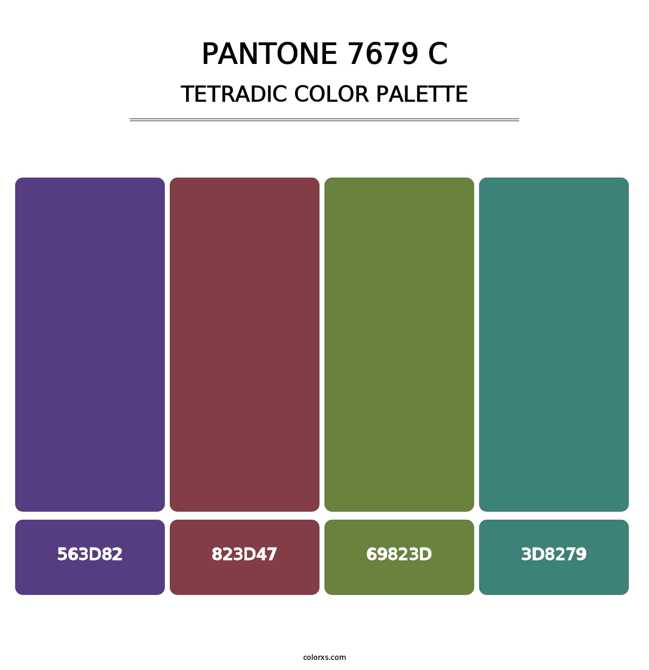 PANTONE 7679 C - Tetradic Color Palette