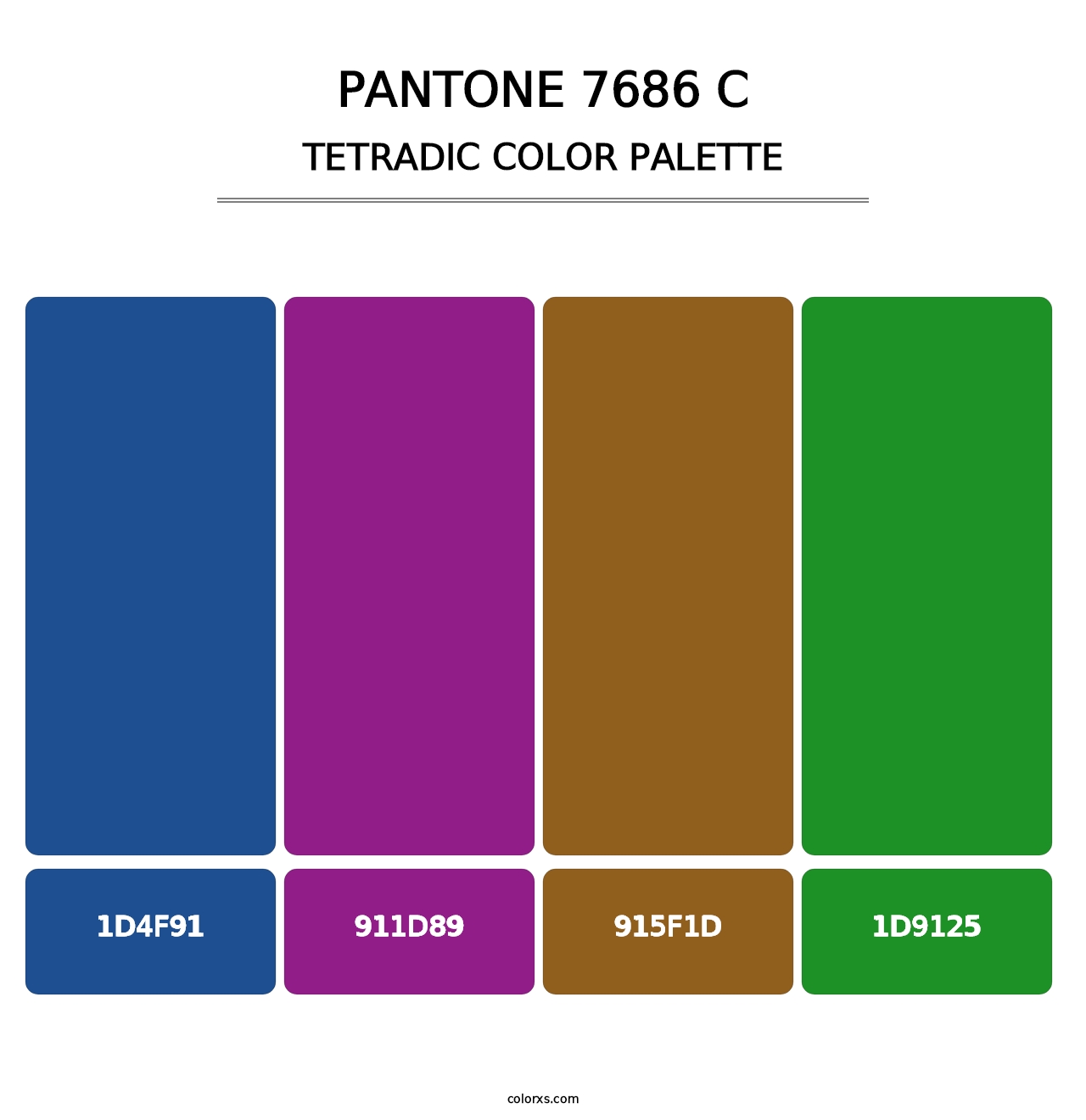 PANTONE 7686 C - Tetradic Color Palette