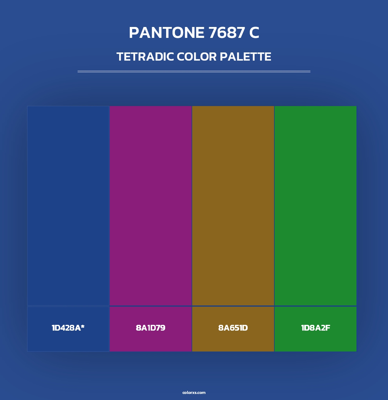 PANTONE 7687 C - Tetradic Color Palette