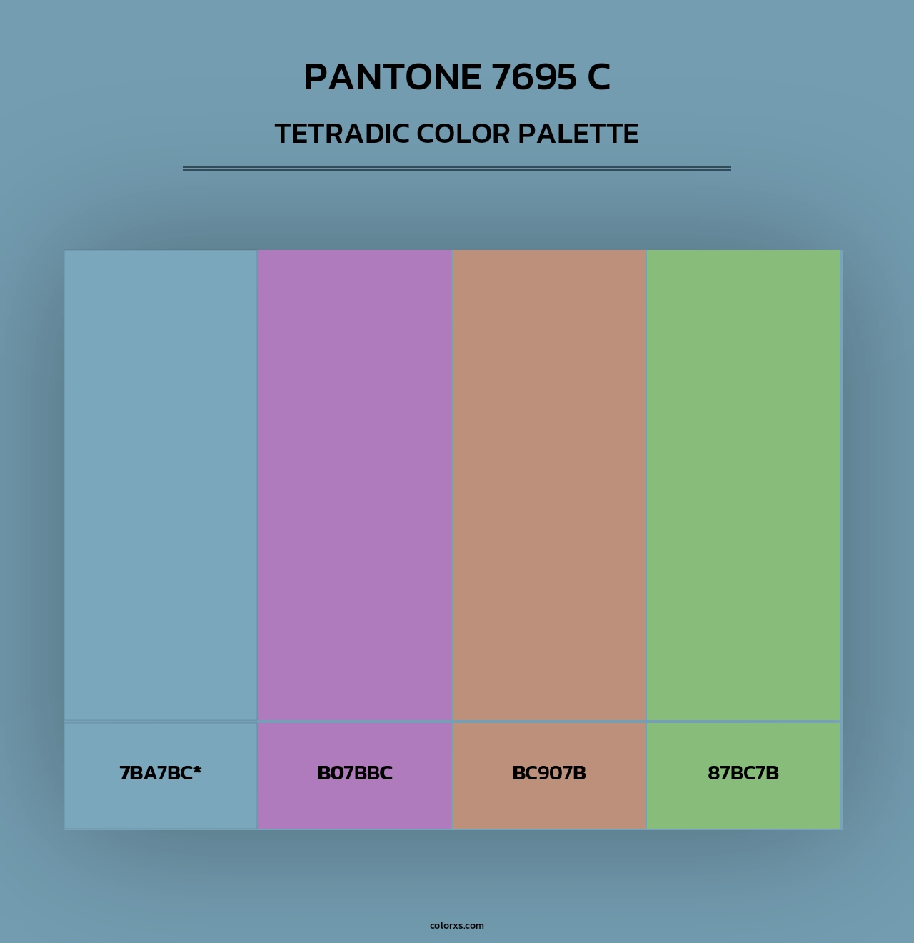 PANTONE 7695 C - Tetradic Color Palette